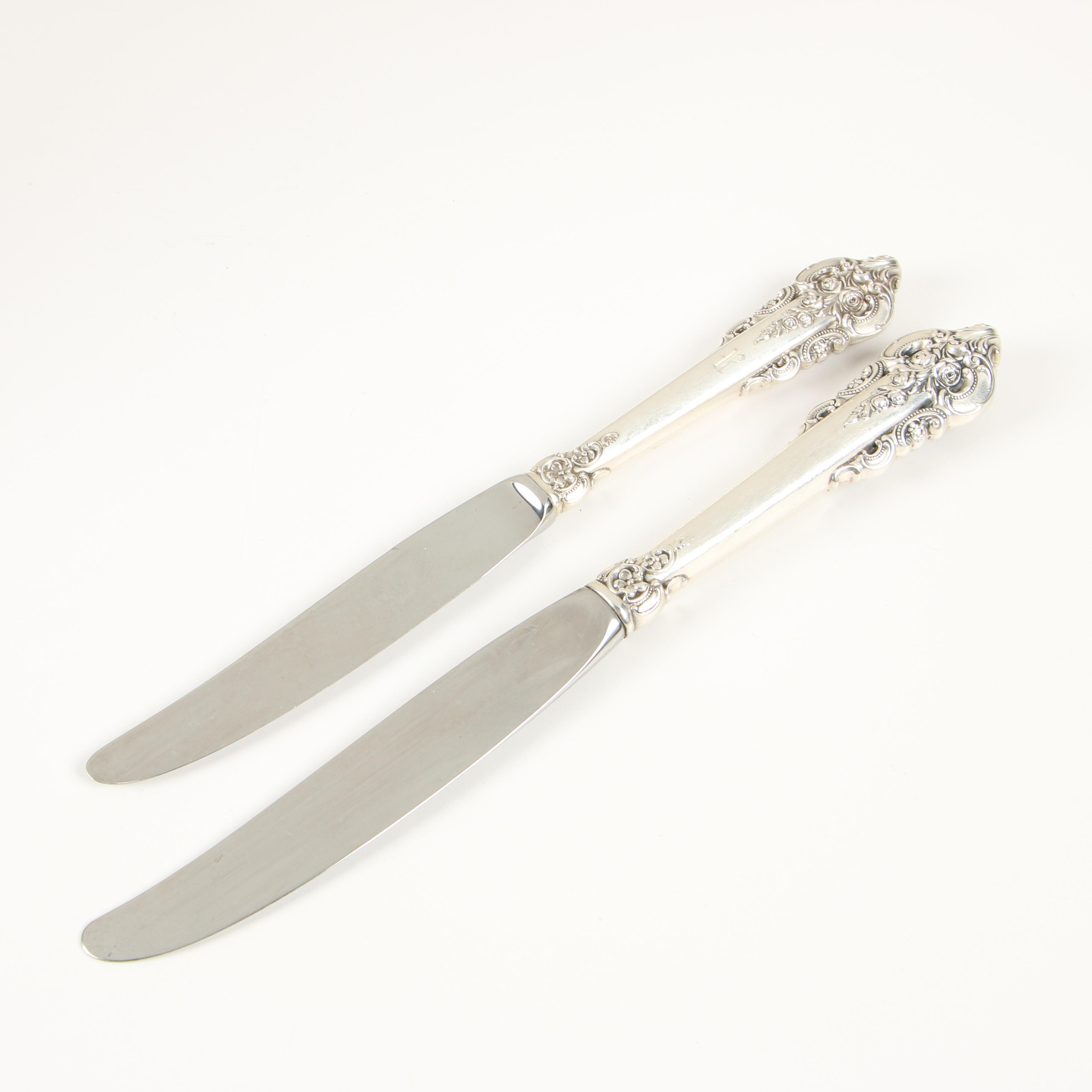 Wallace Sterling Silver "Grand Baroque" Flatware, Mid-Century