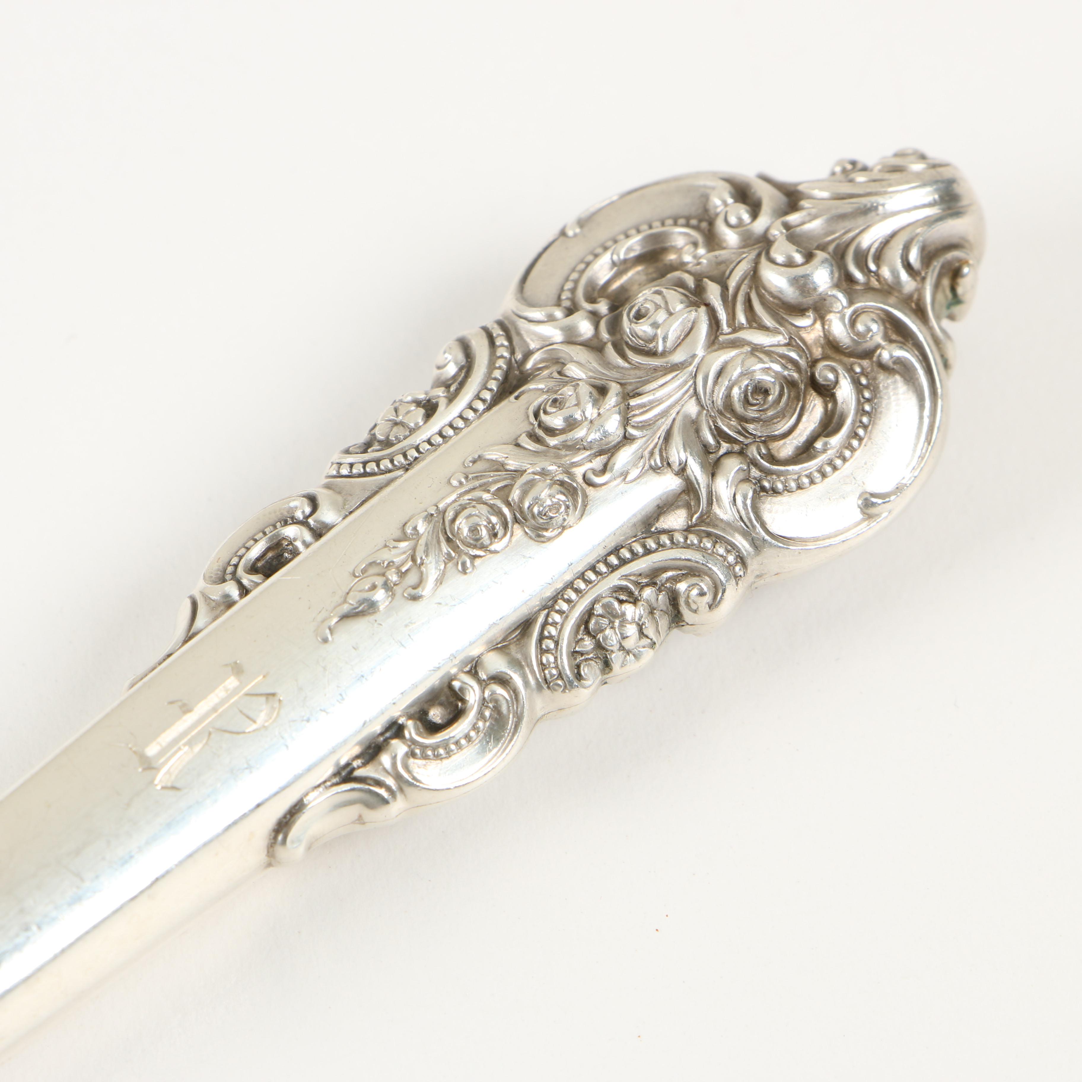 Wallace Sterling Silver "Grand Baroque" Flatware, Mid-Century