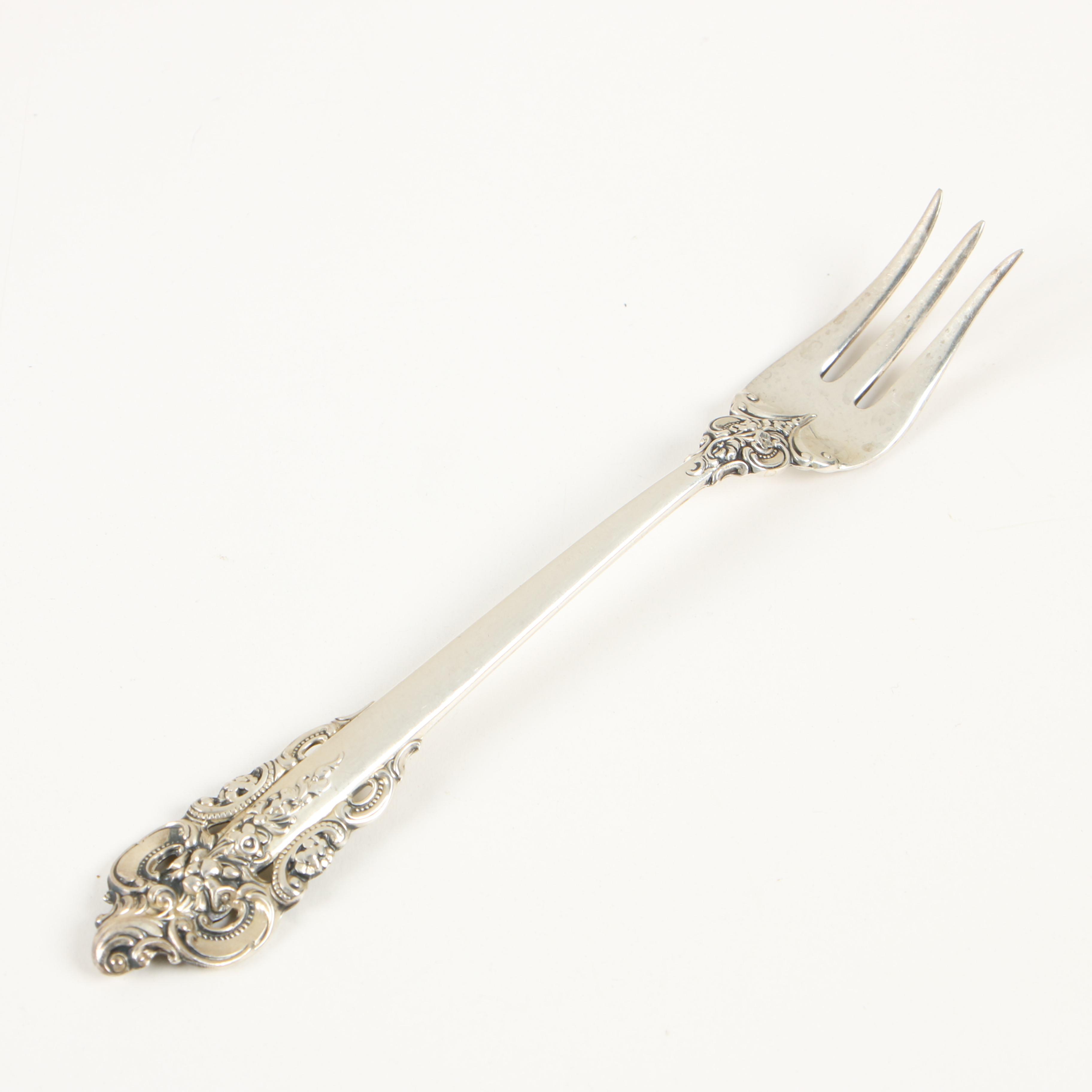 Wallace Sterling Silver "Grand Baroque" Flatware, Mid-Century