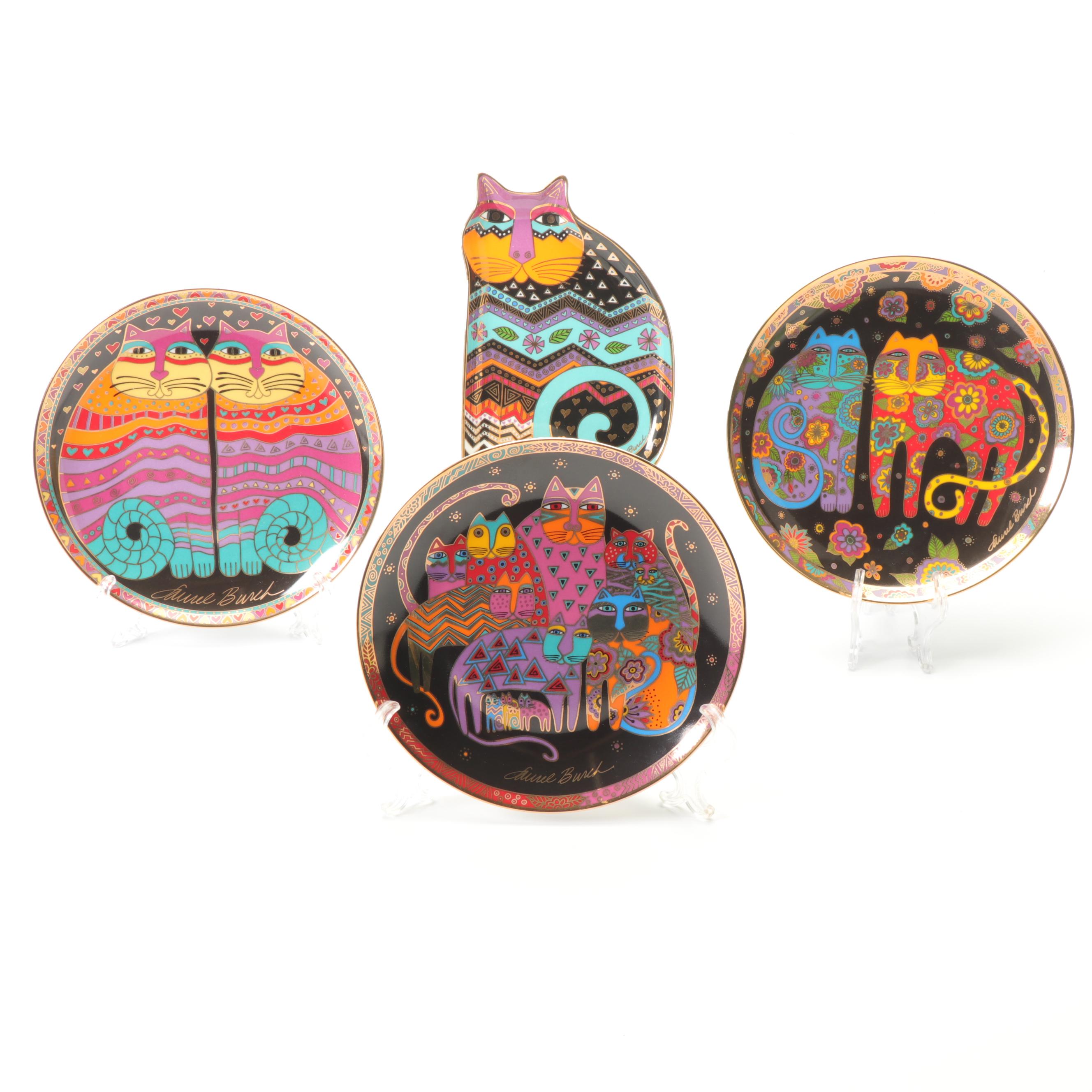 Laurel Burch by Royal Doulton Limited Edition Cat Plates, 1990s