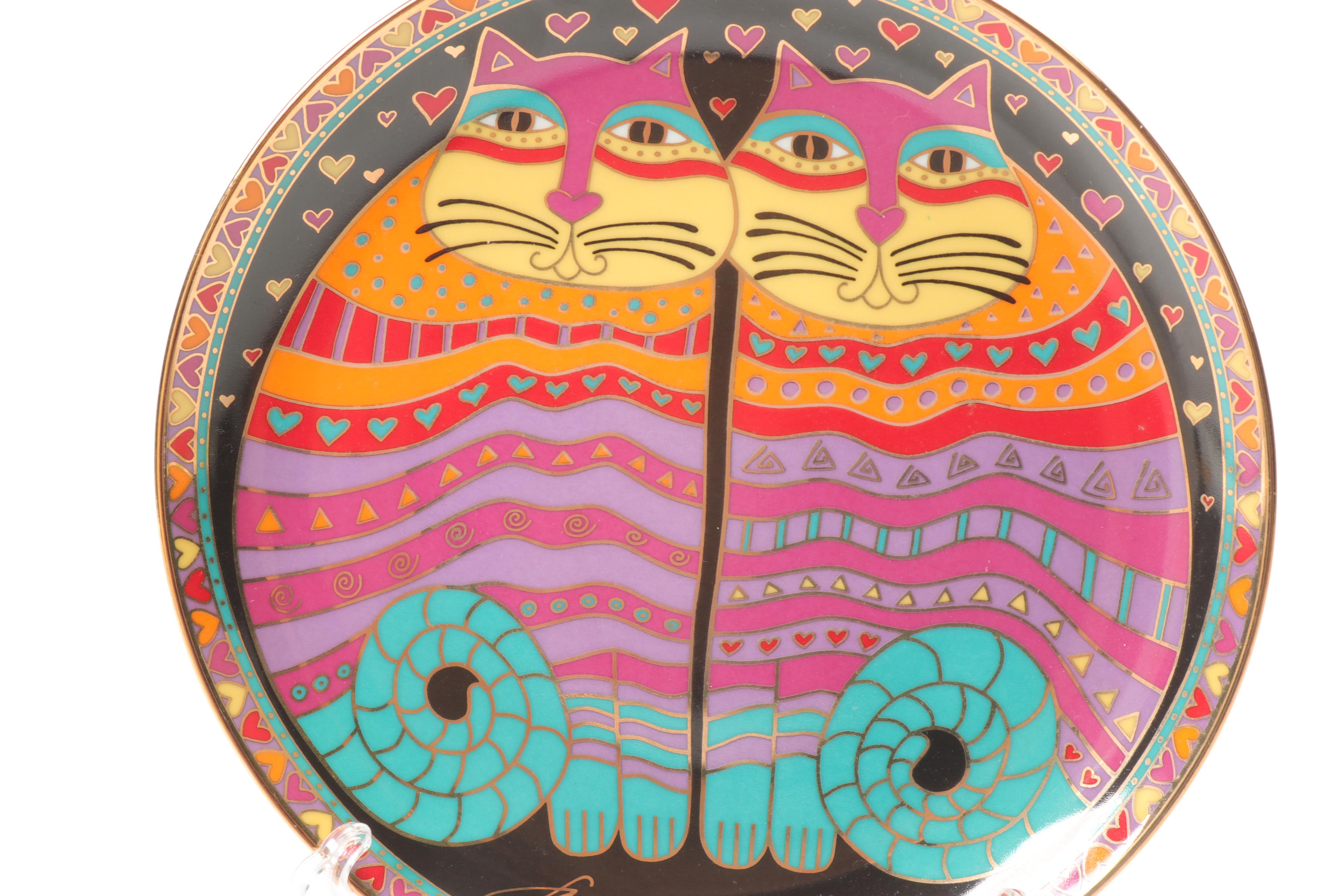 Laurel Burch by Royal Doulton Limited Edition Cat Plates, 1990s