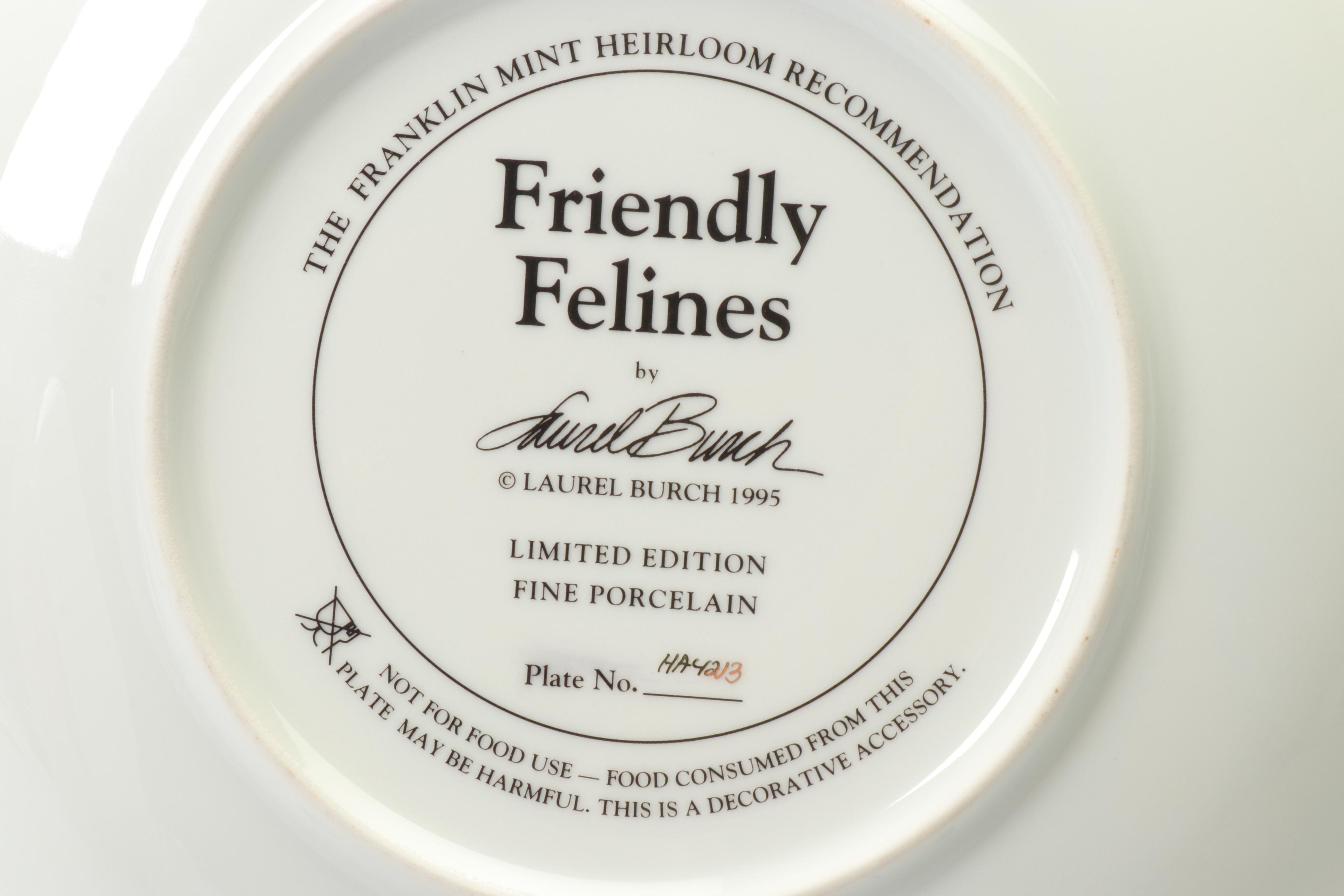 Laurel Burch by Royal Doulton Limited Edition Cat Plates, 1990s