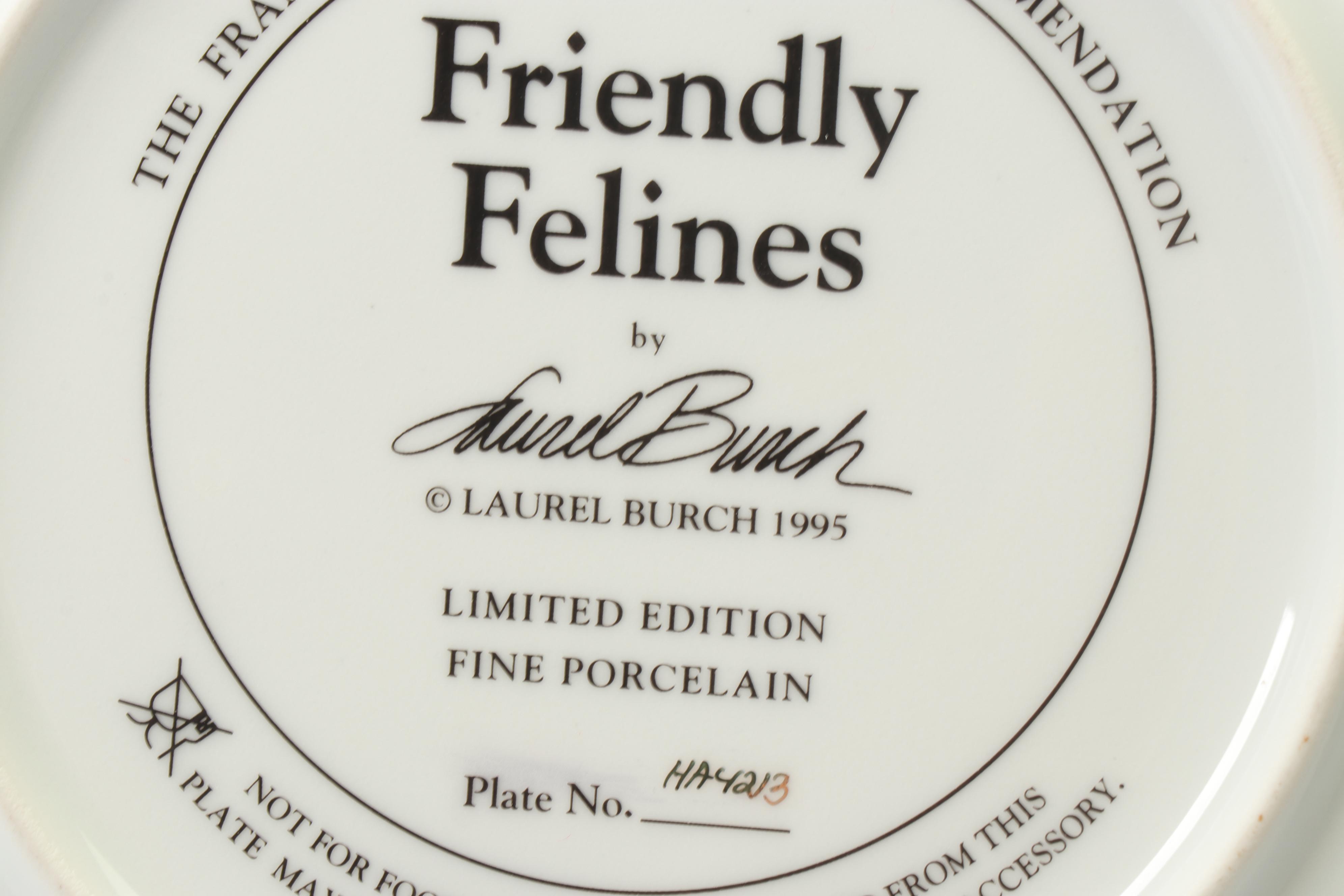 Laurel Burch by Royal Doulton Limited Edition Cat Plates, 1990s