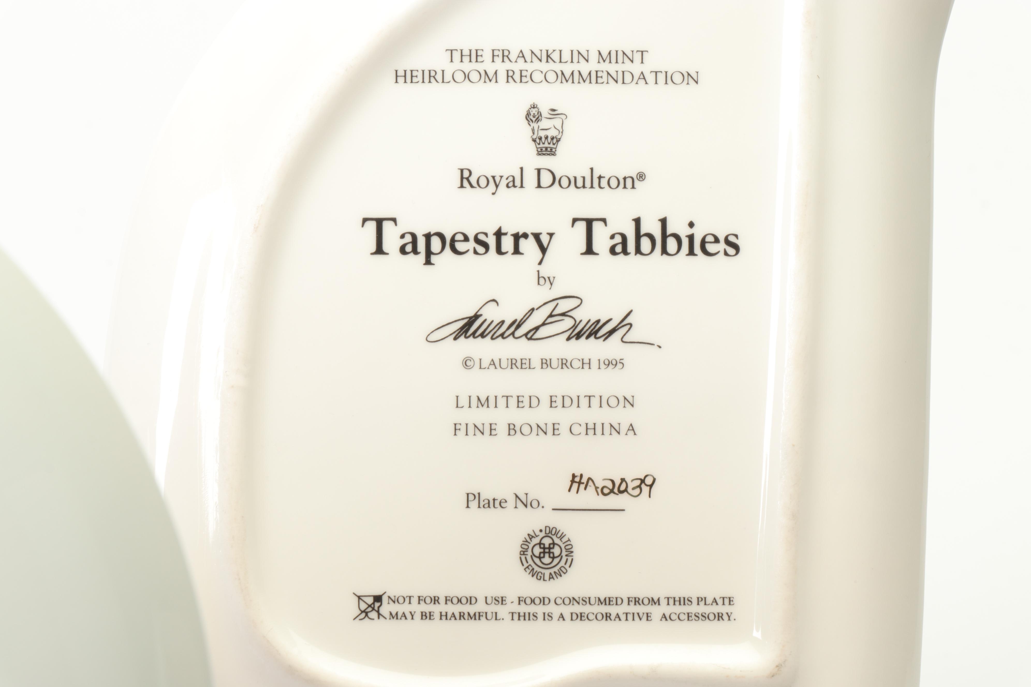 Laurel Burch by Royal Doulton Limited Edition Cat Plates, 1990s