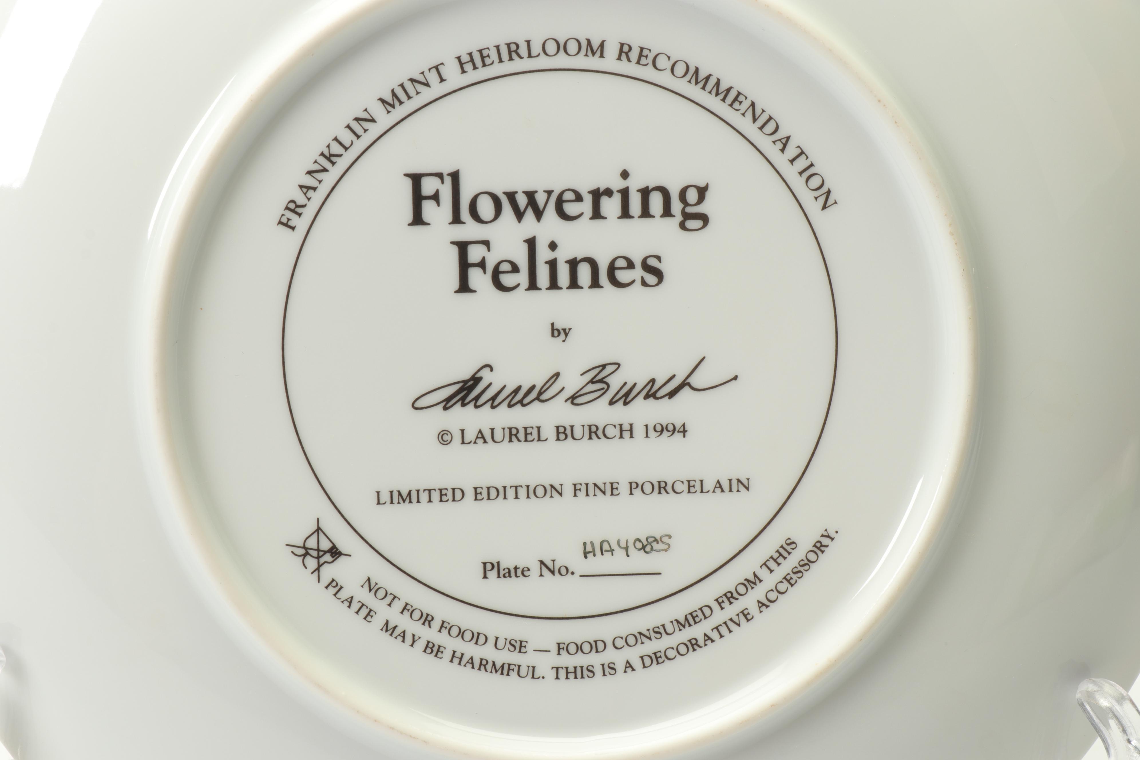 Laurel Burch by Royal Doulton Limited Edition Cat Plates, 1990s