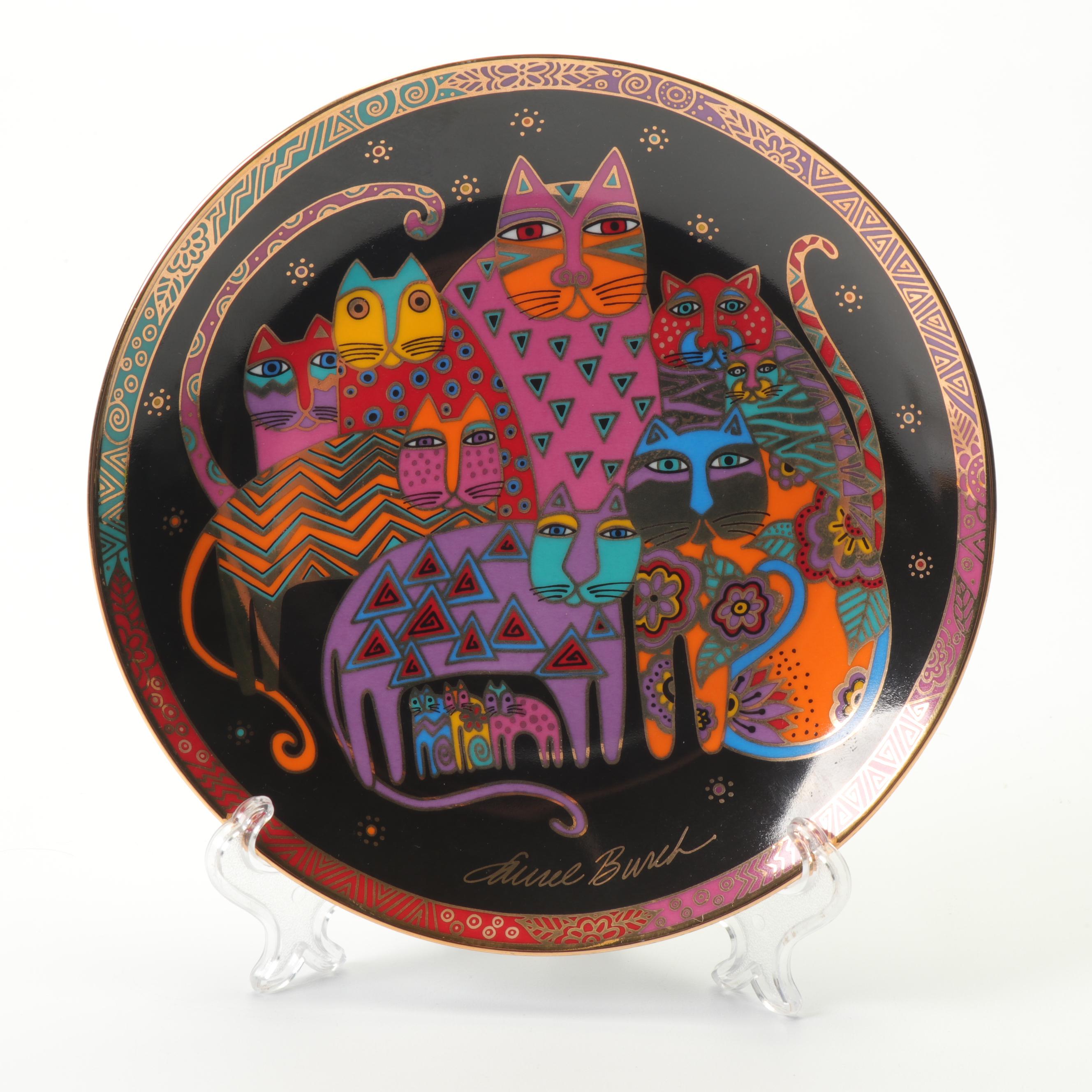 Laurel Burch by Royal Doulton Limited Edition Cat Plates, 1990s