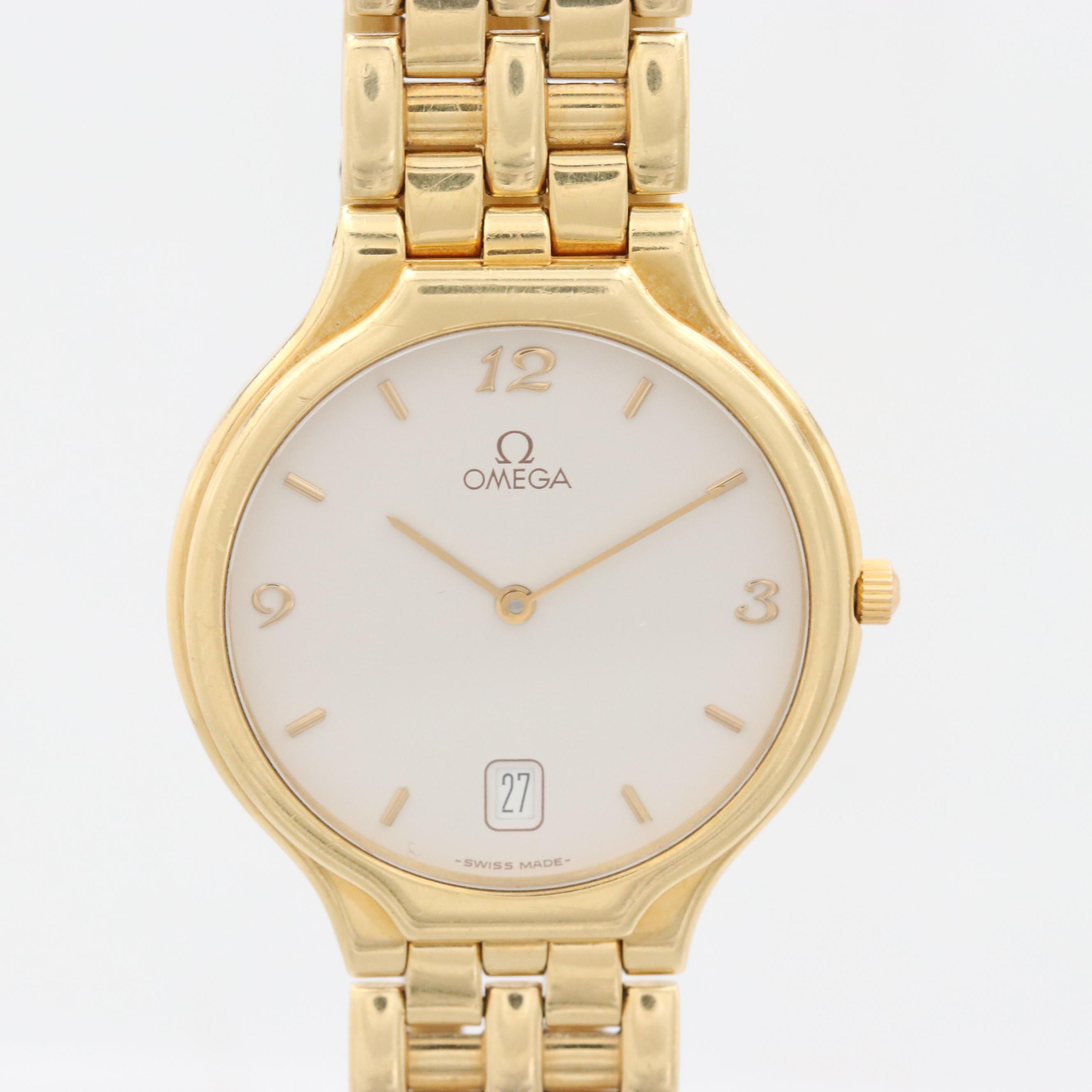 Omega DeVille Symbol 18K Yellow Gold Quartz Watch, 1986