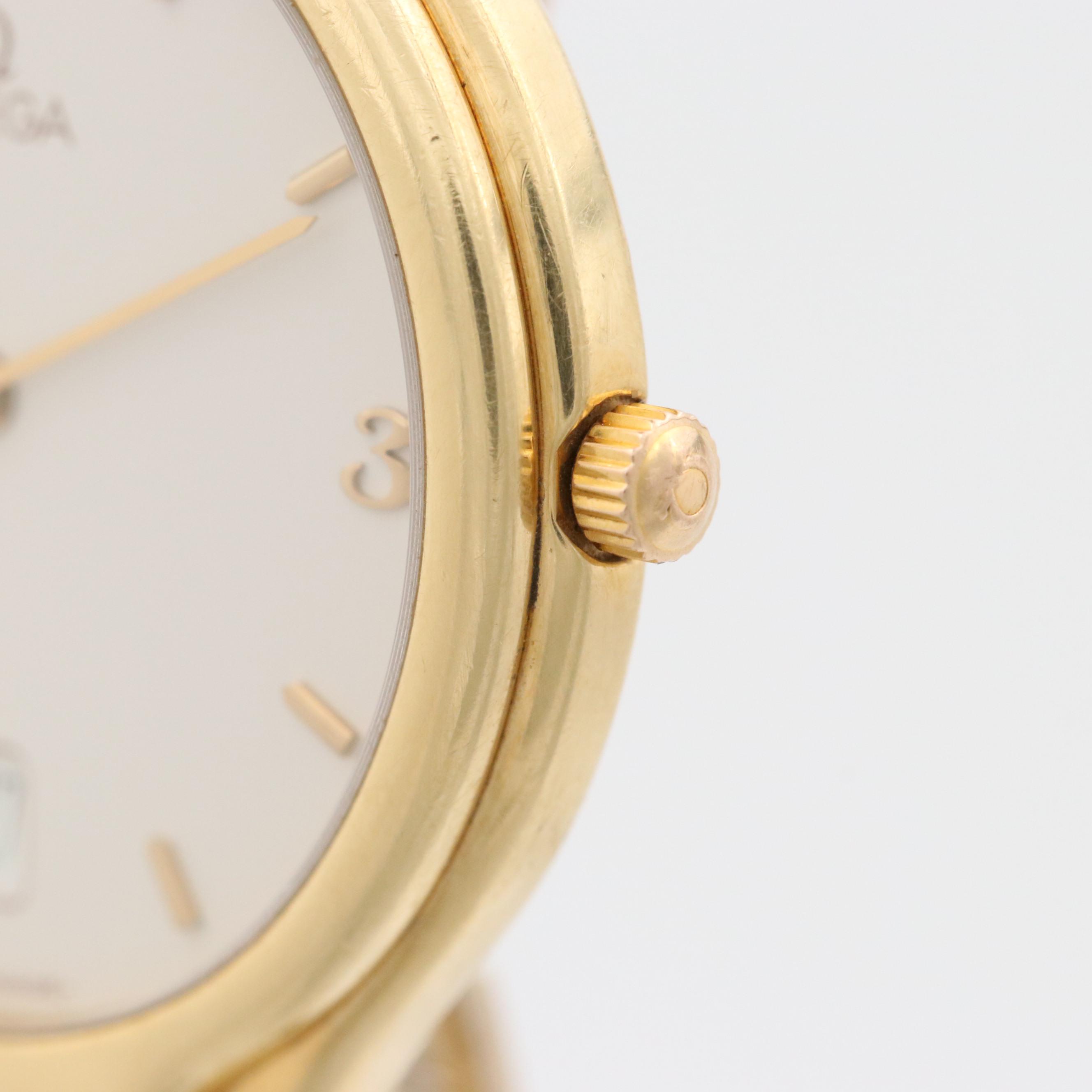 Omega DeVille Symbol 18K Yellow Gold Quartz Watch, 1986