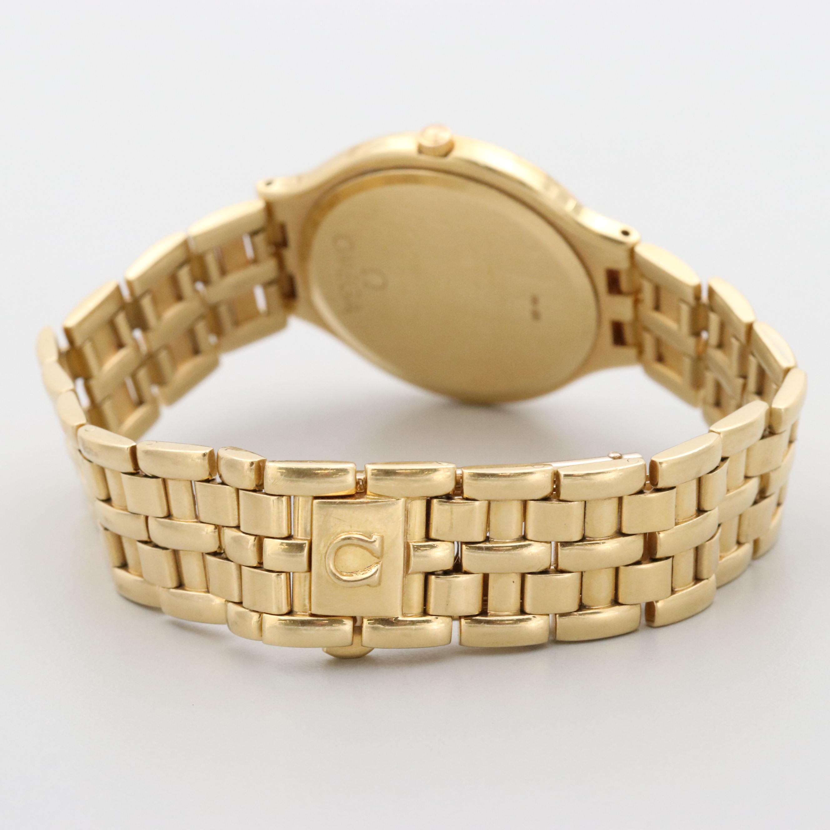 Omega DeVille Symbol 18K Yellow Gold Quartz Watch, 1986