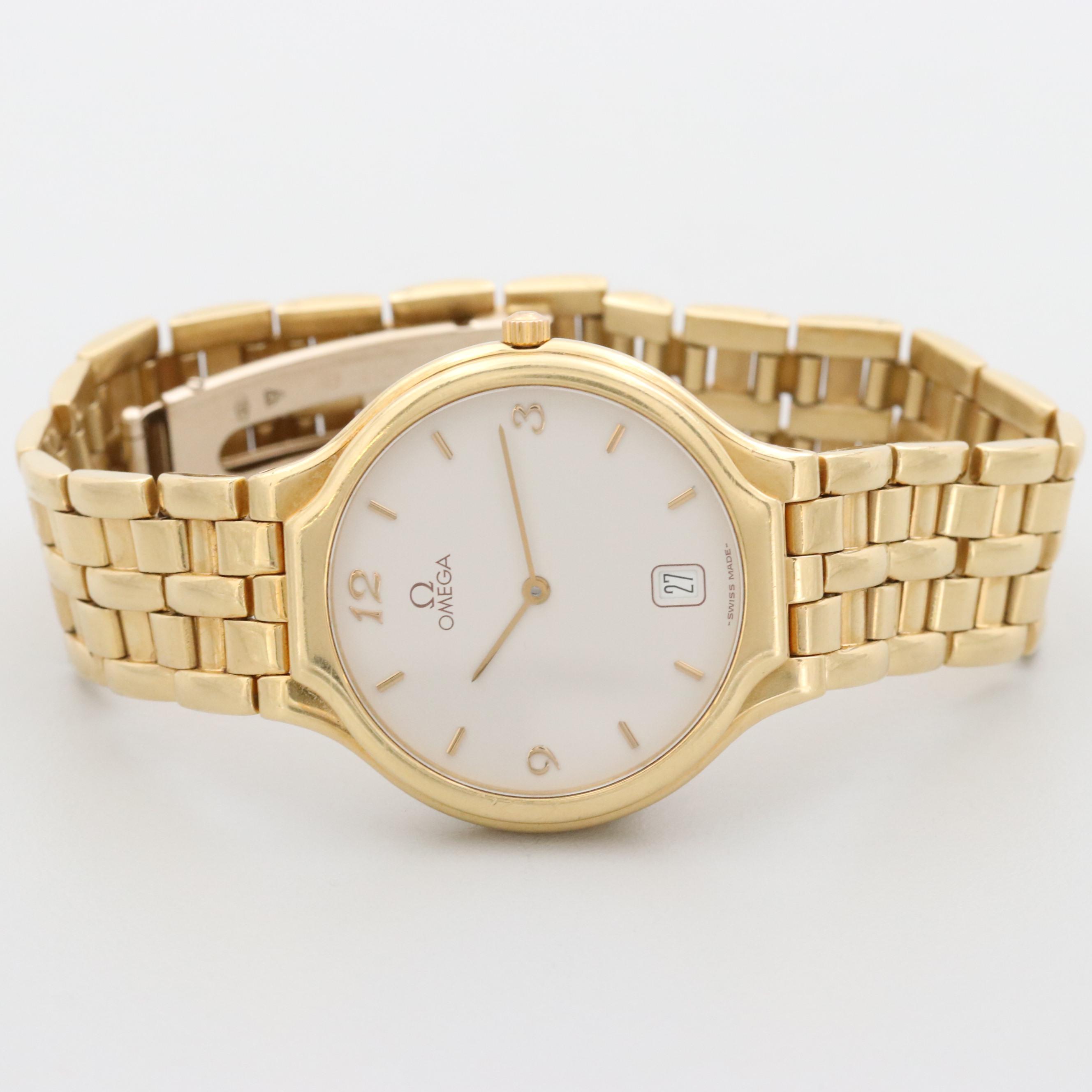 Omega DeVille Symbol 18K Yellow Gold Quartz Watch, 1986