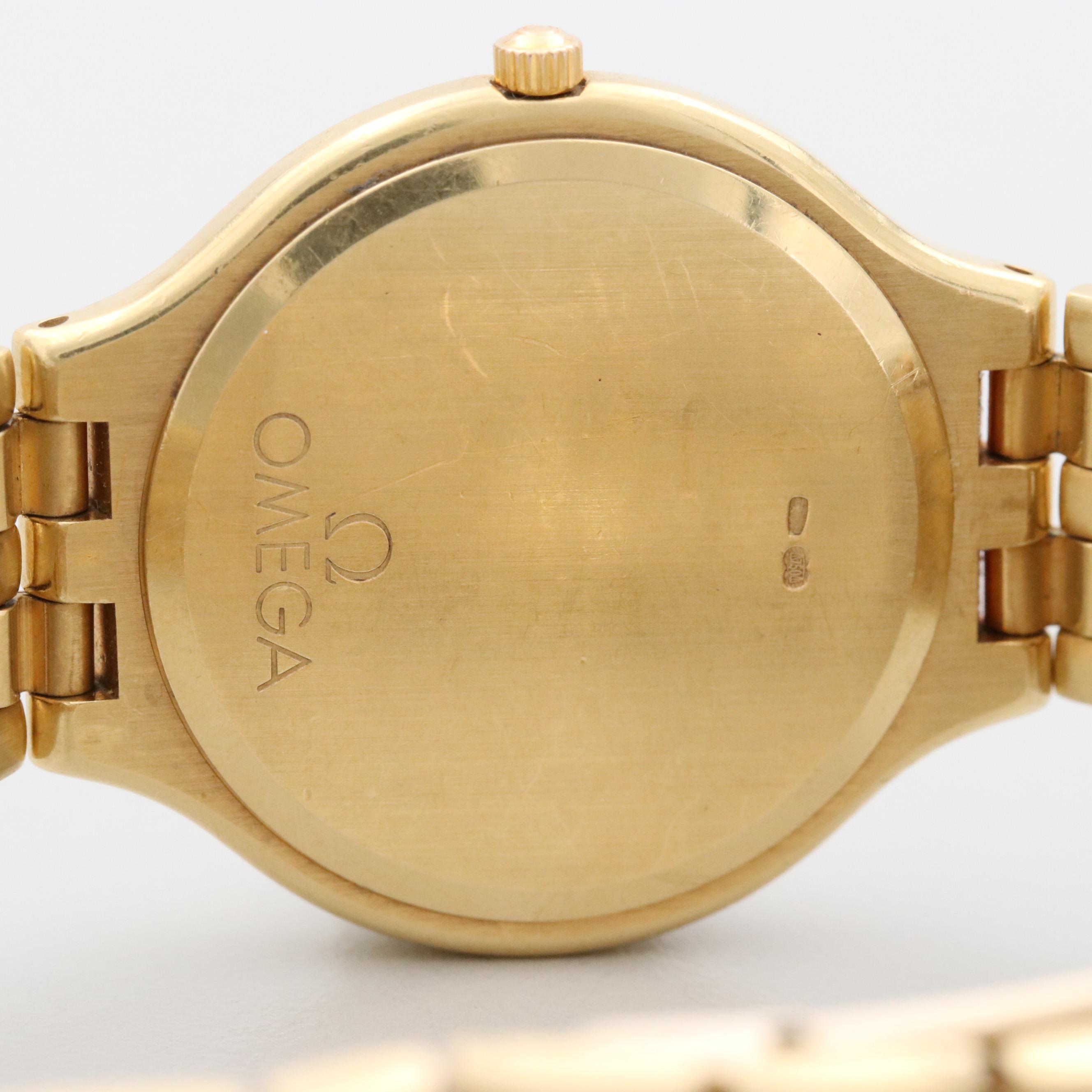 Omega DeVille Symbol 18K Yellow Gold Quartz Watch, 1986