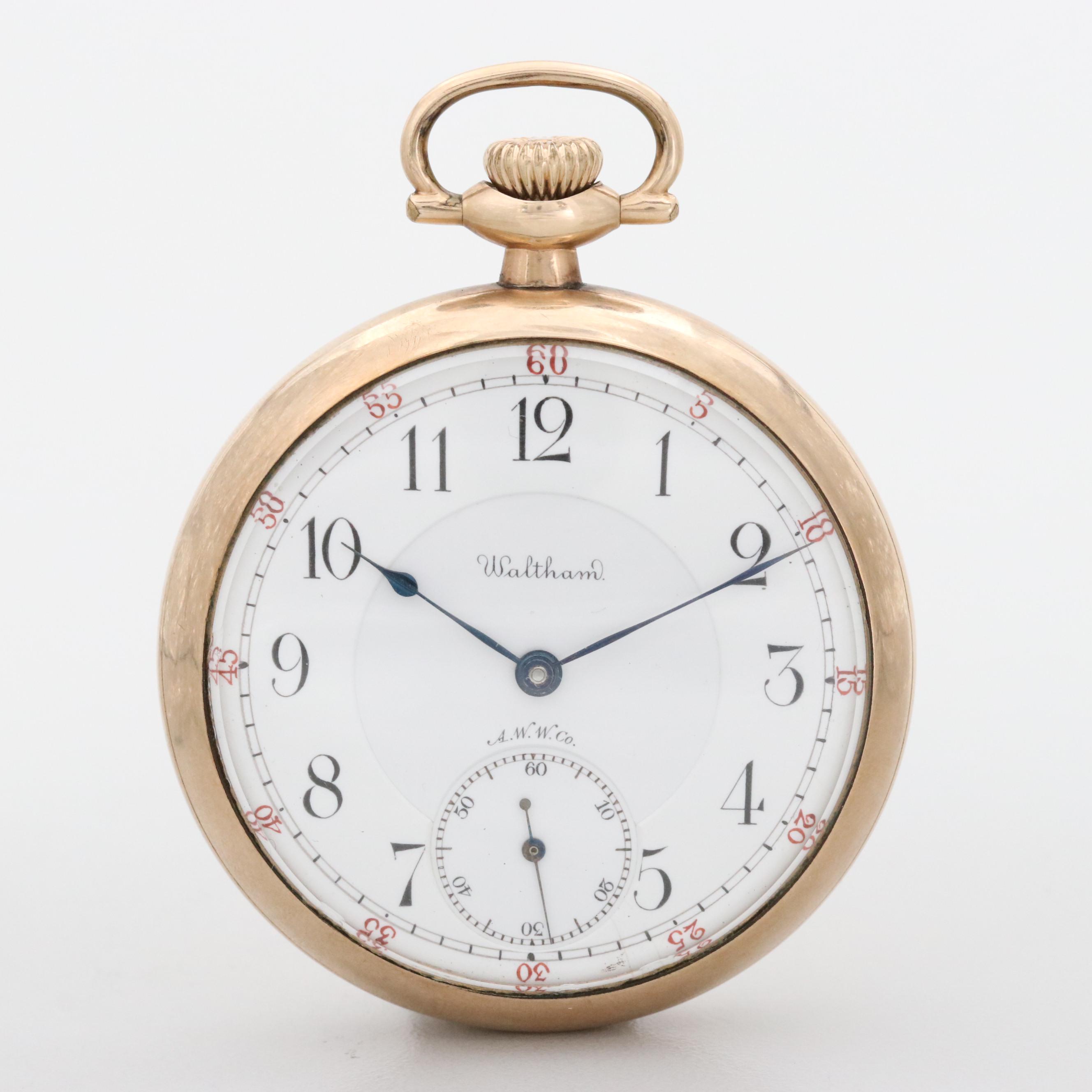 Antique Waltham Gold Filled Riverside Maximus 21 Jewel Pocket Watch, 1900