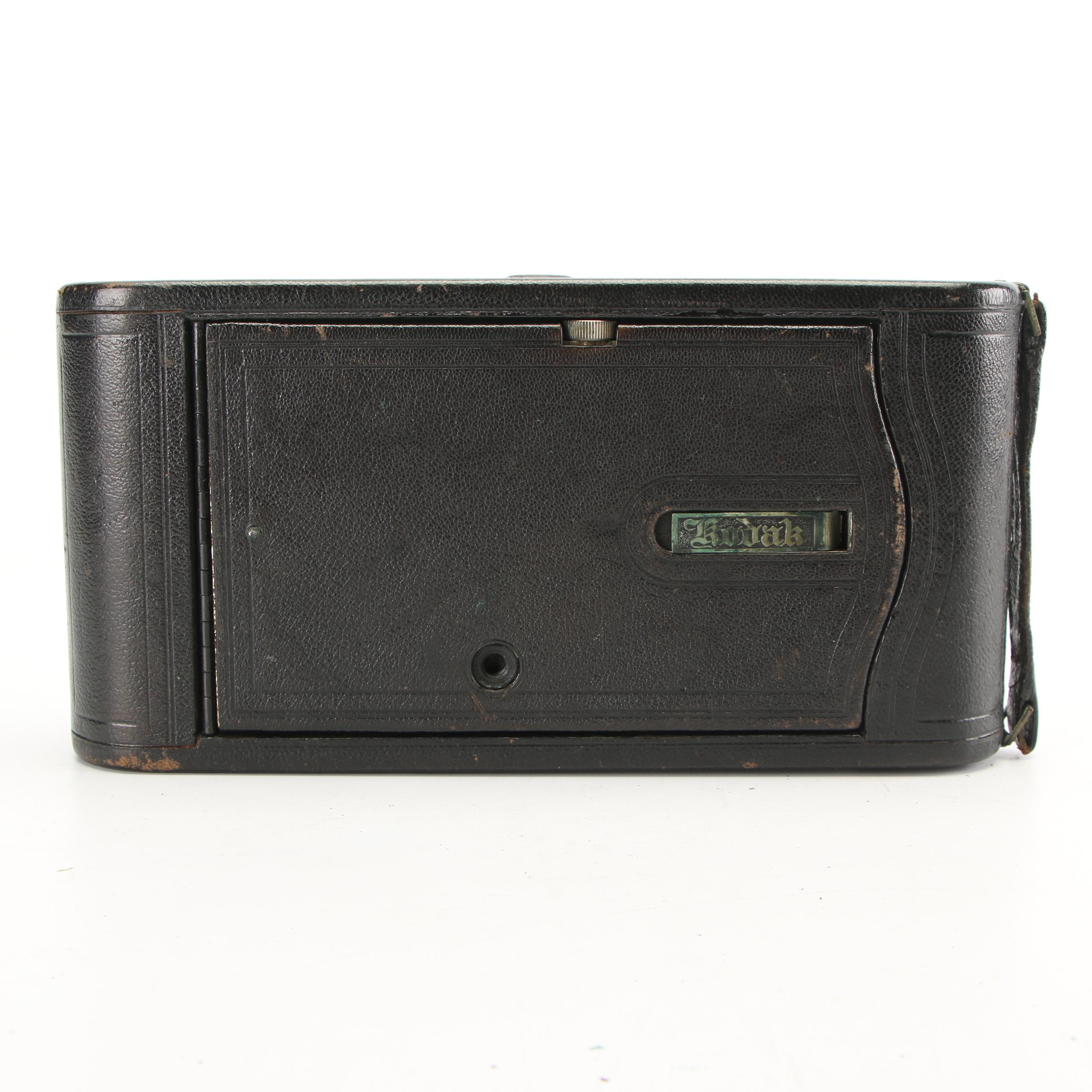 Vintage Kodak 3A Autographic Model B Brownie Camera with Camera Bag