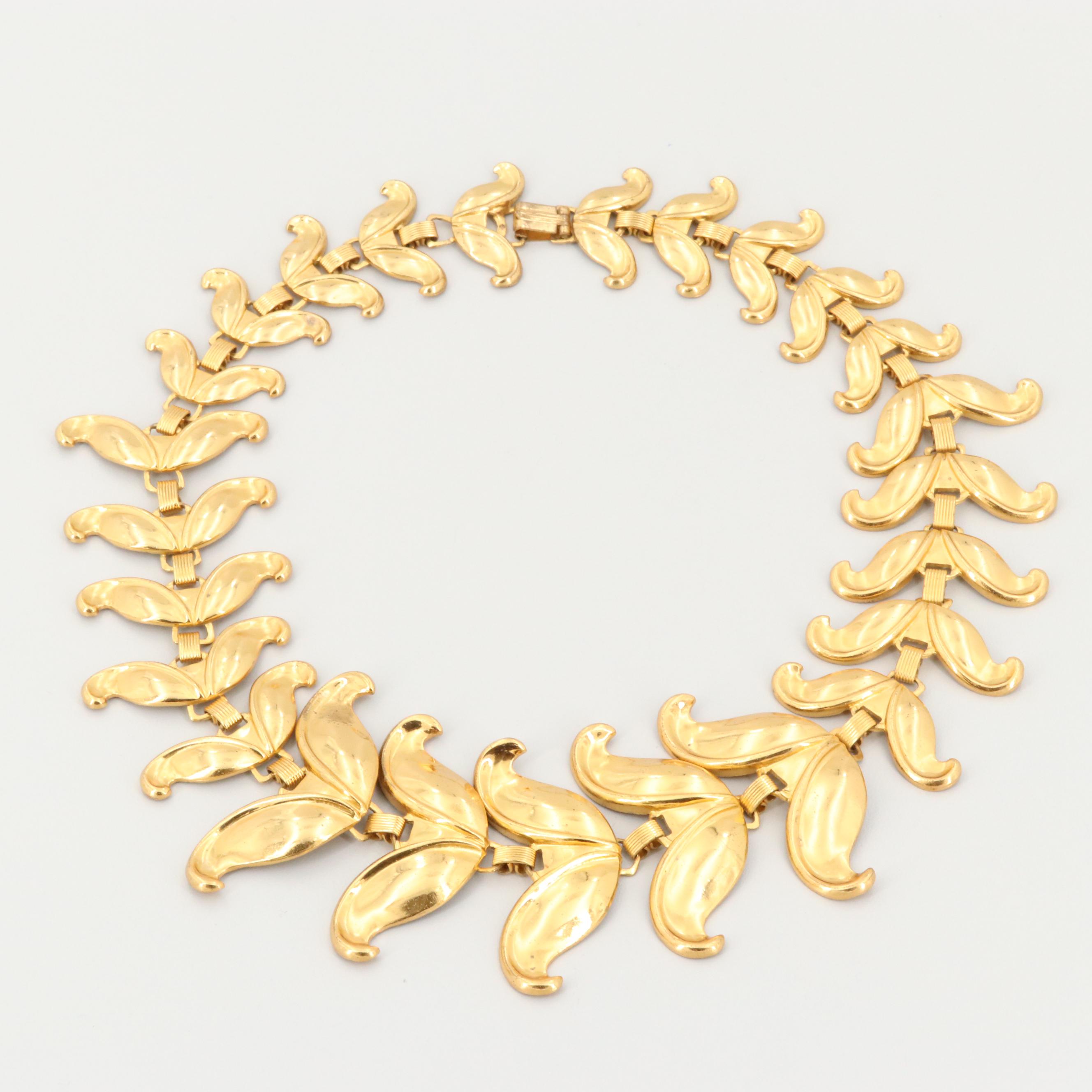 Vintage Foliate Graduating Necklace