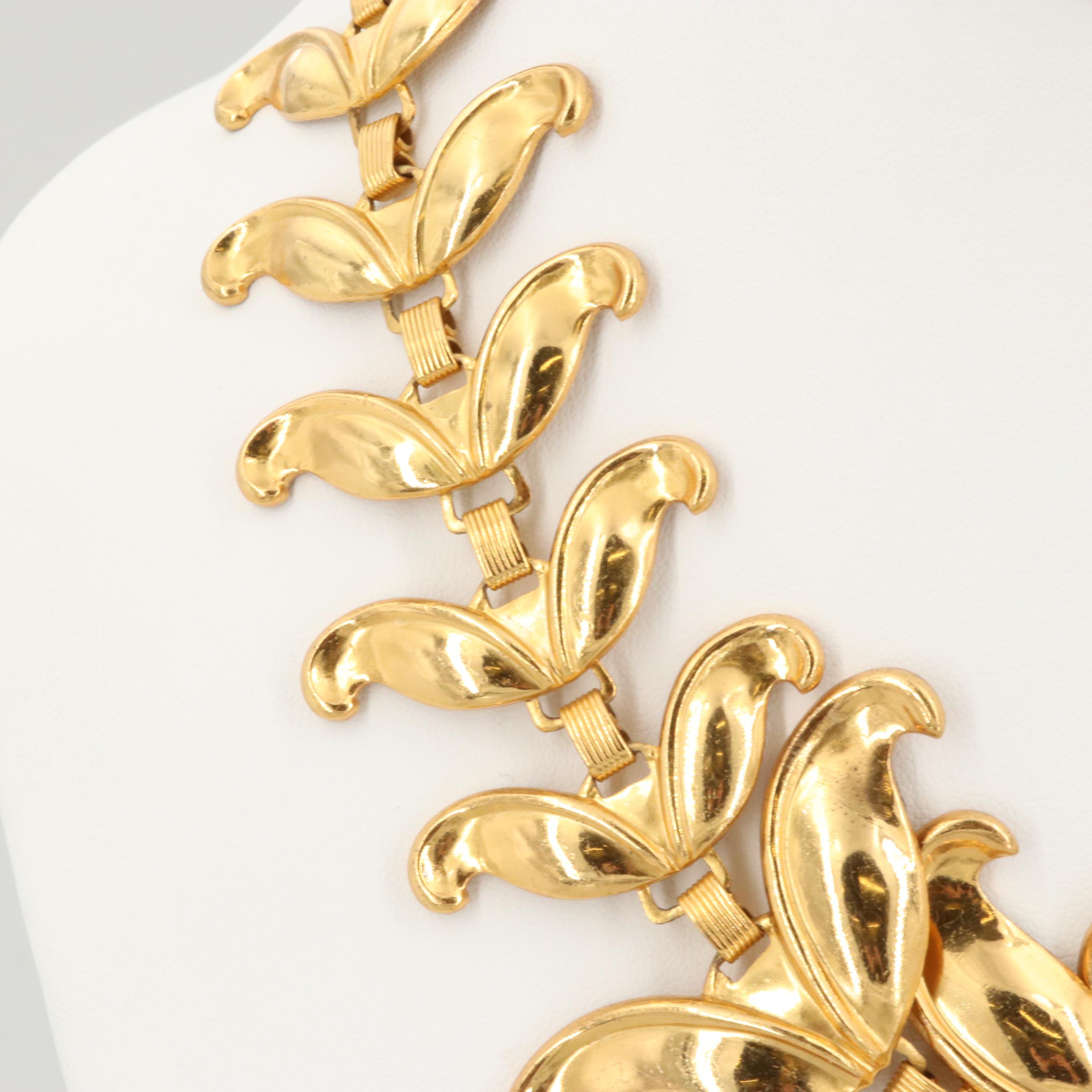 Vintage Foliate Graduating Necklace