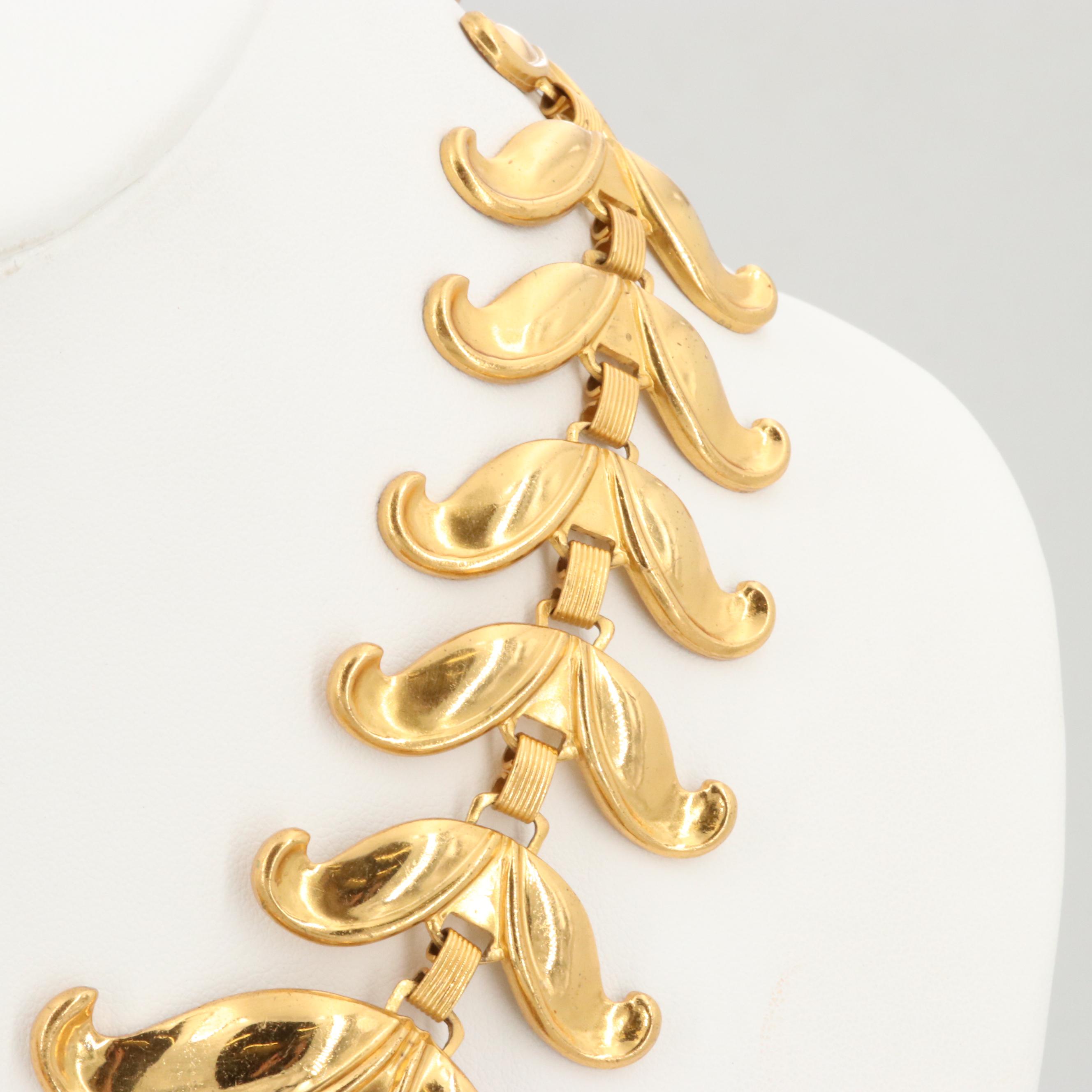 Vintage Foliate Graduating Necklace