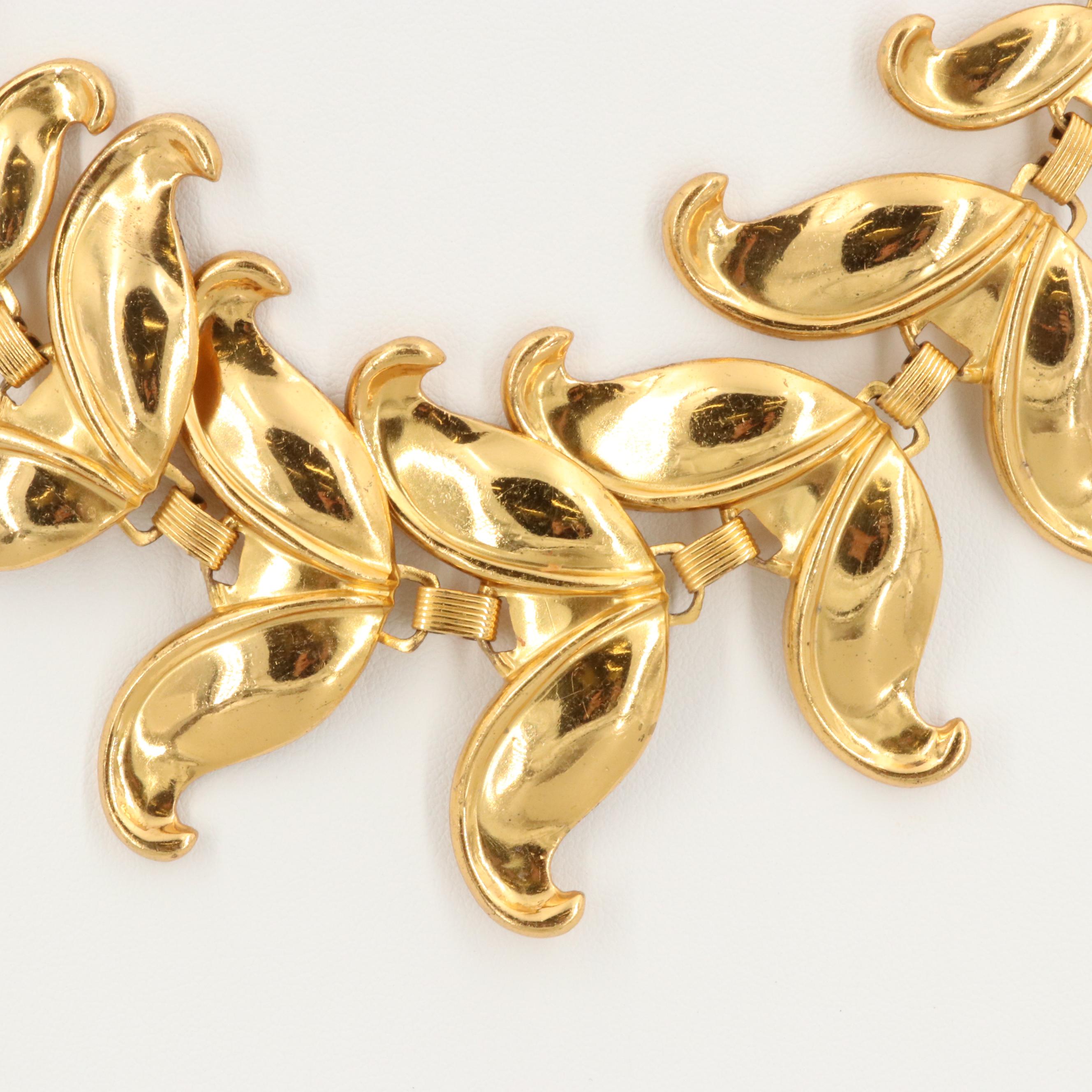 Vintage Foliate Graduating Necklace