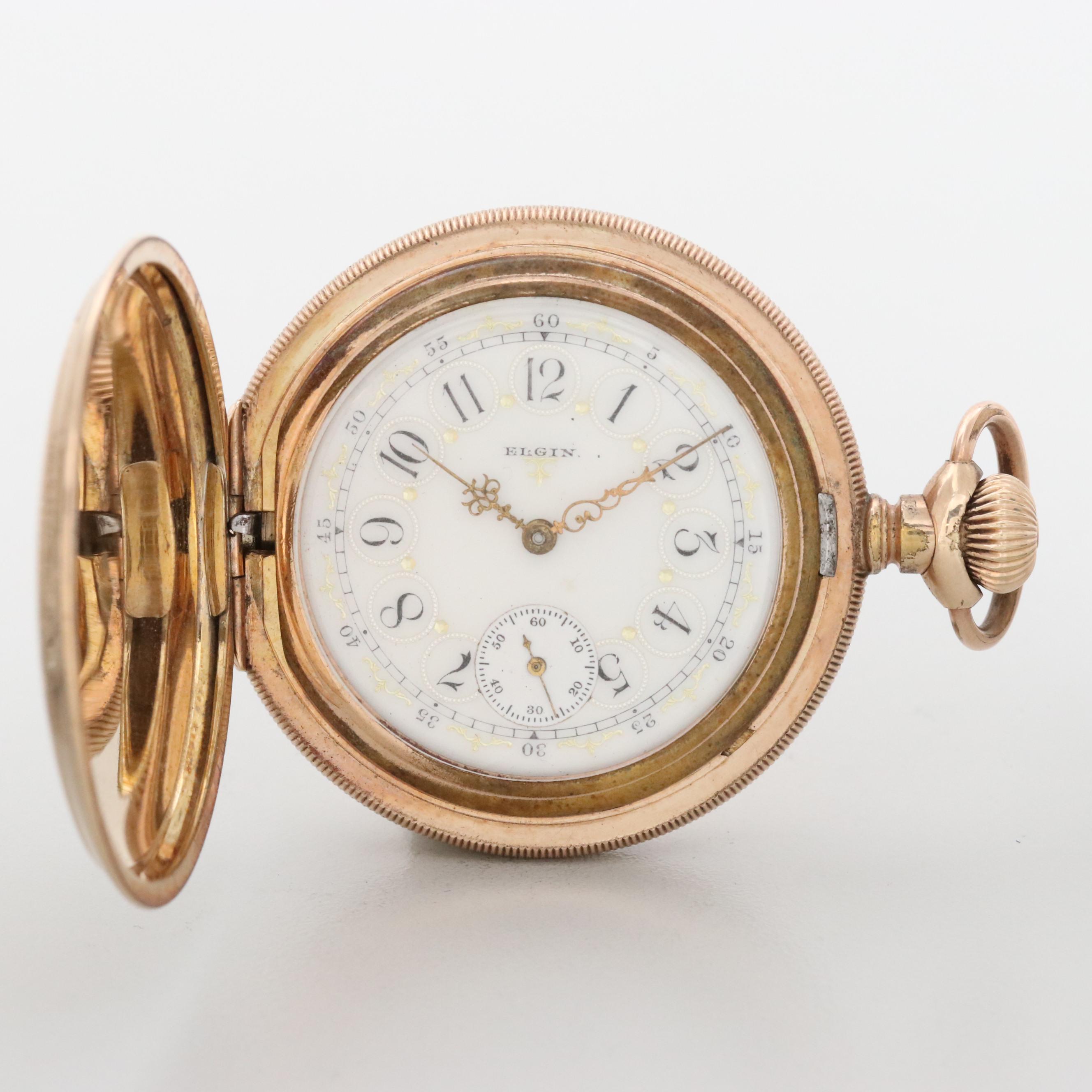 Antique Elgin Gold Filled Hunter Case Pocket Watch, 1898