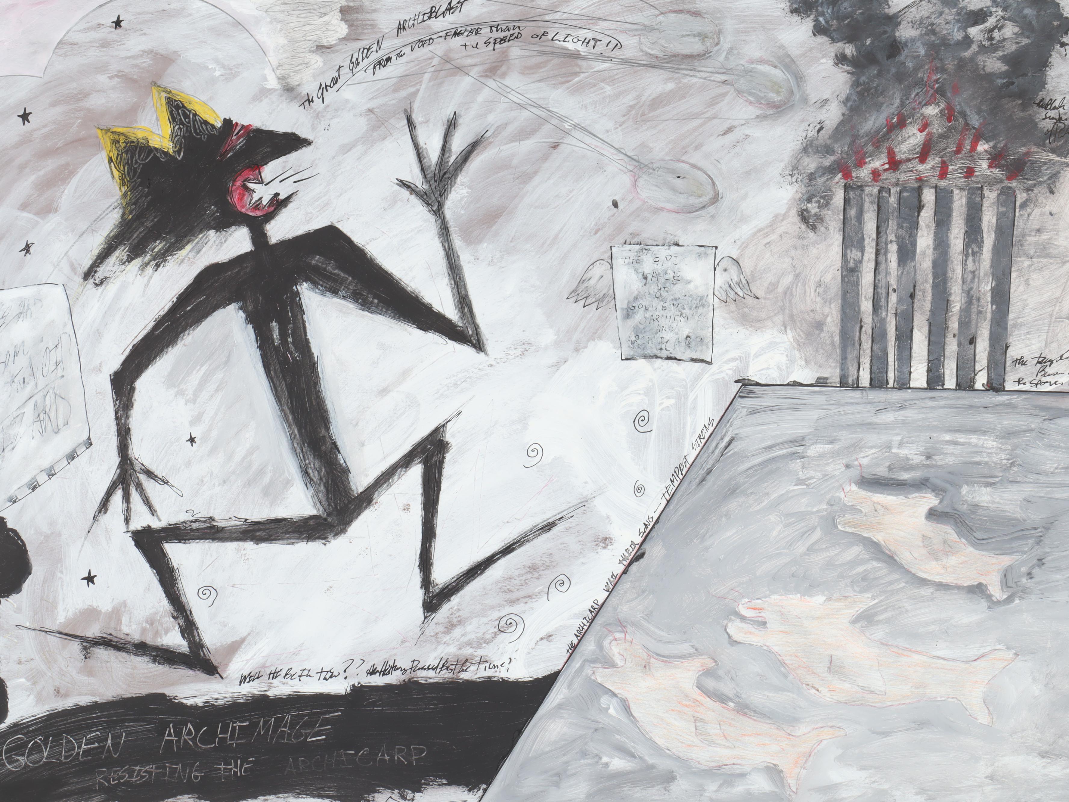 Keith Newhouse Mixed Media Work "Golden Arch Blast"