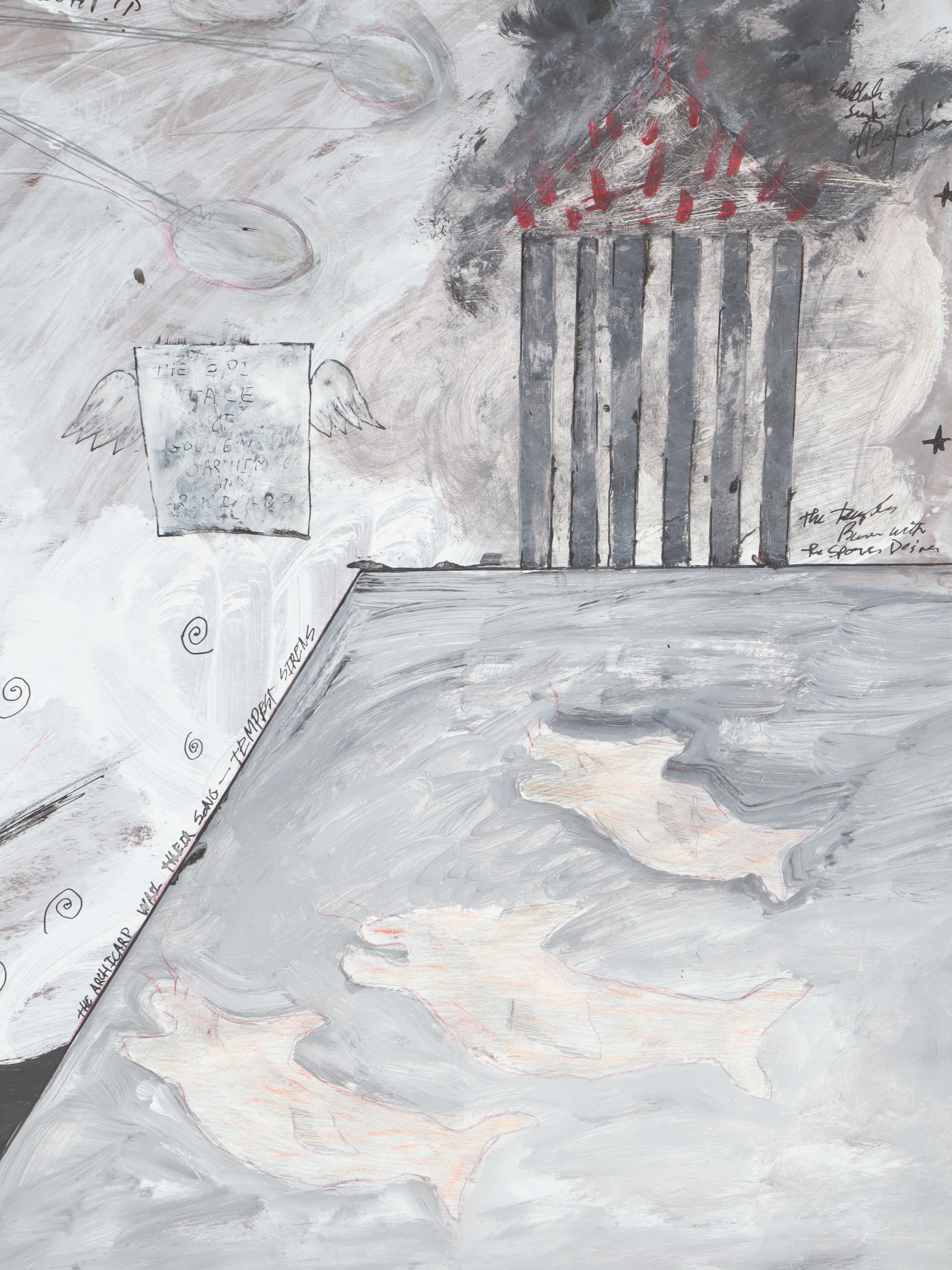 Keith Newhouse Mixed Media Work "Golden Arch Blast"