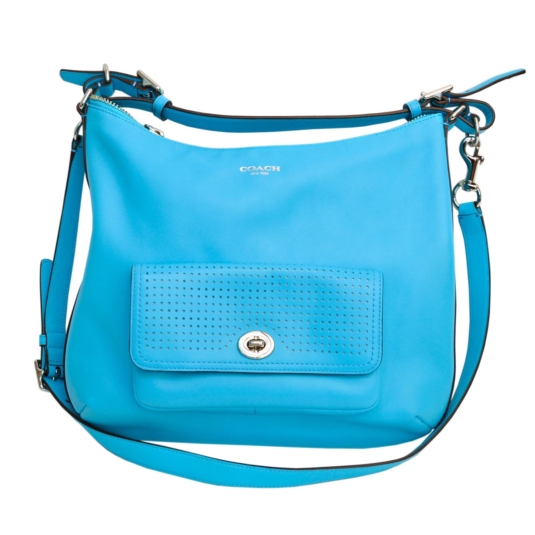 Coach New York Legacy Leather Courtney Convertible Hobo Bag in Robin Egg Blue