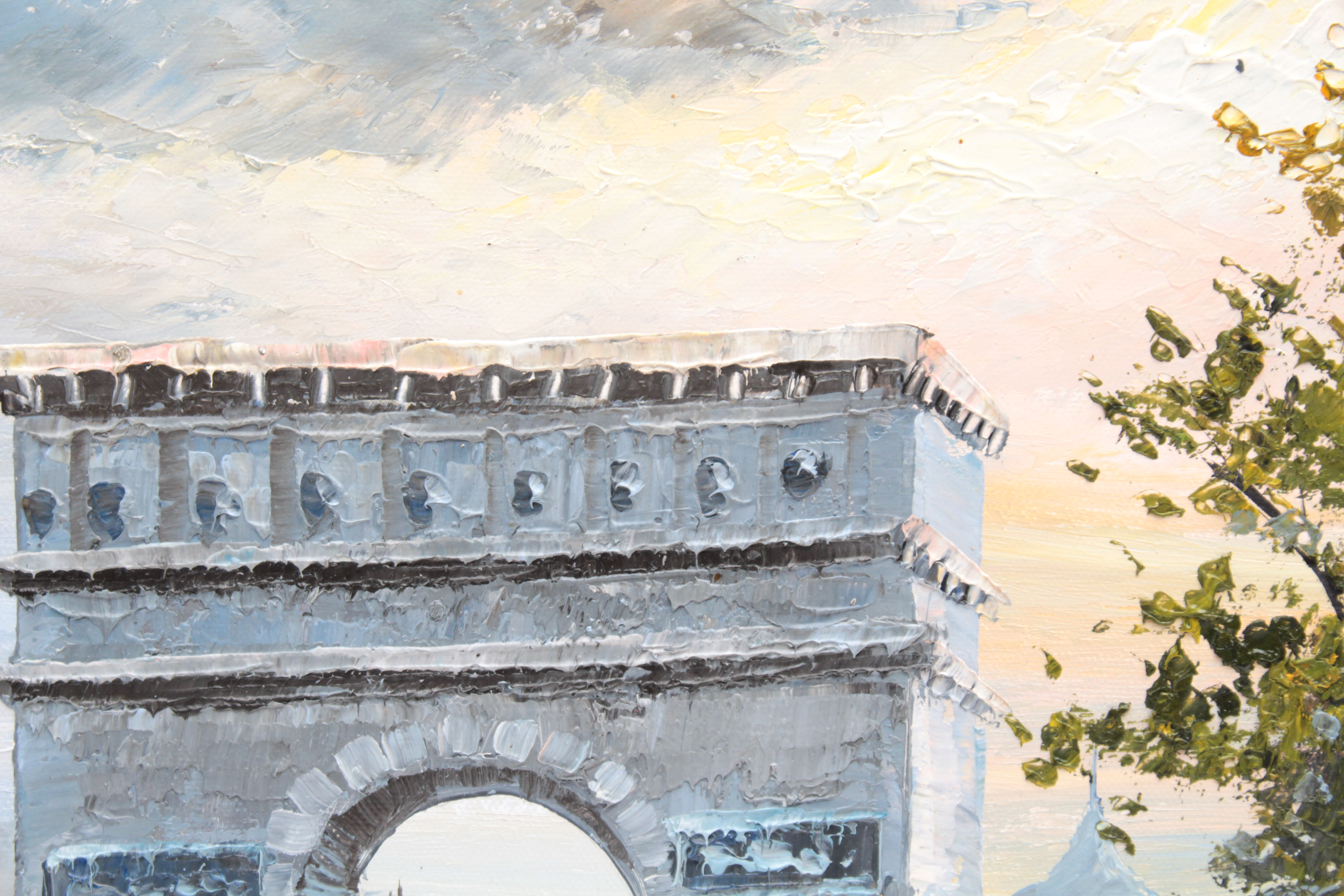 Oil Painting of Paris Street Scene