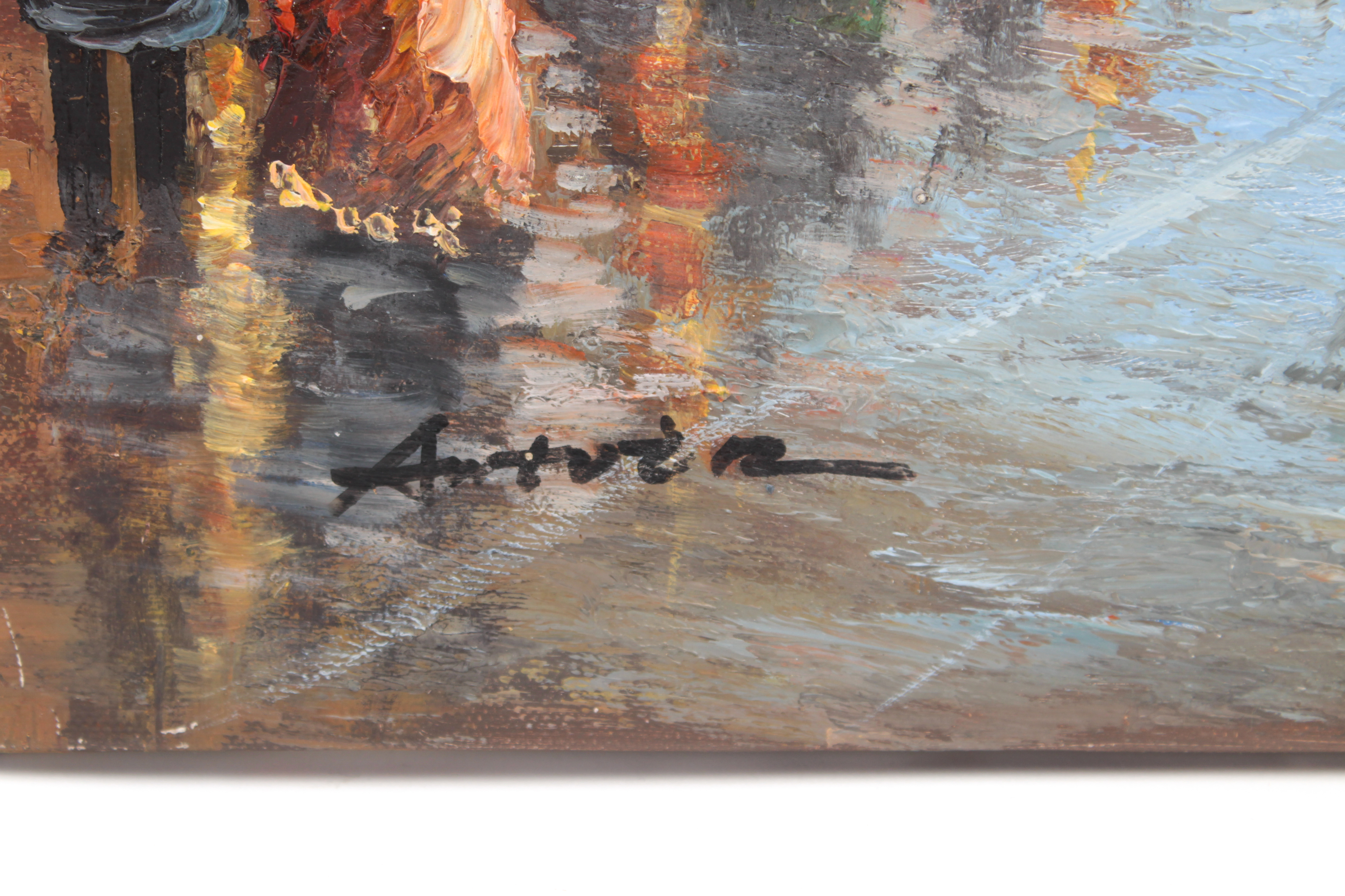 Oil Painting of Paris Street Scene