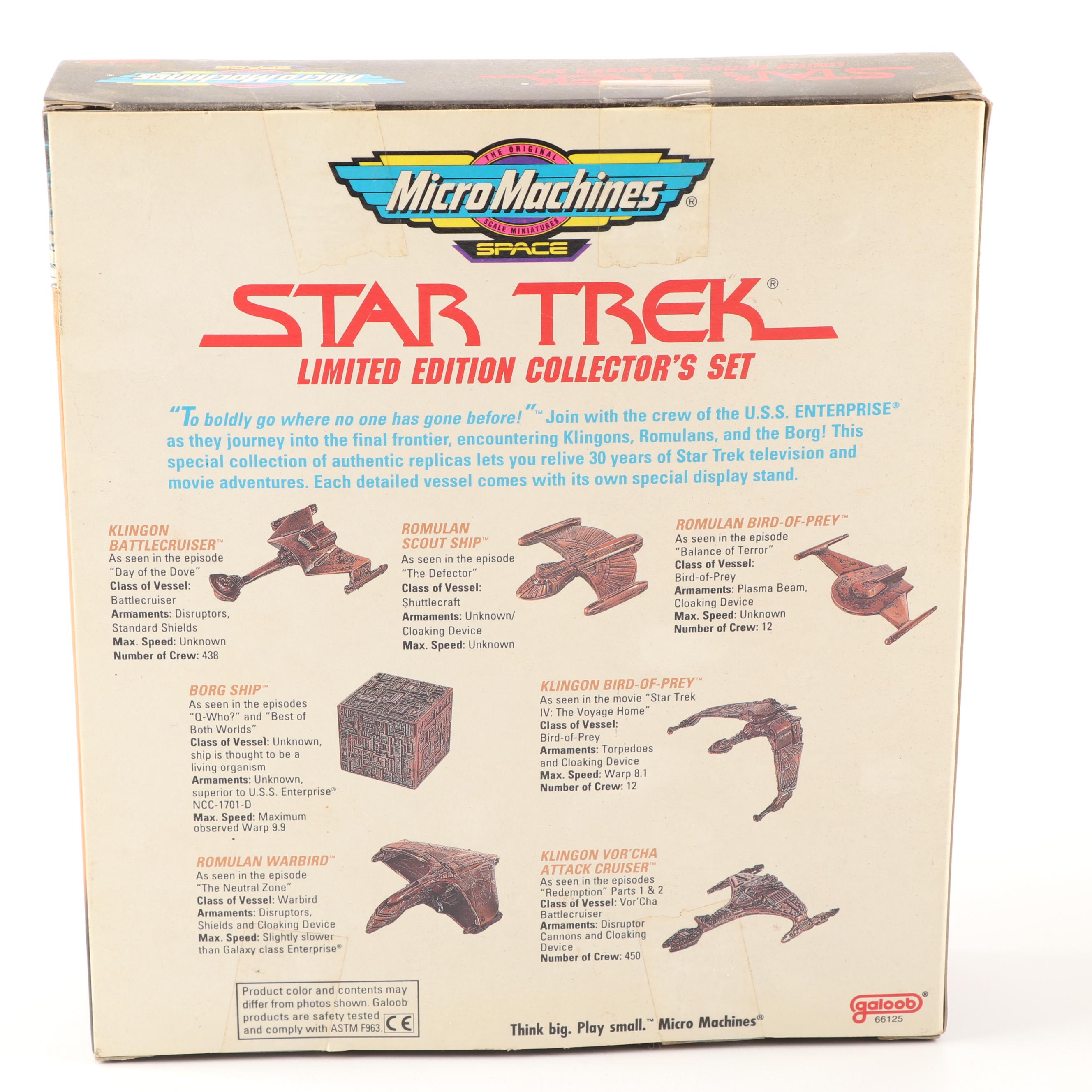 "Star Trek" MicroMachines Limited Edition Collectibles