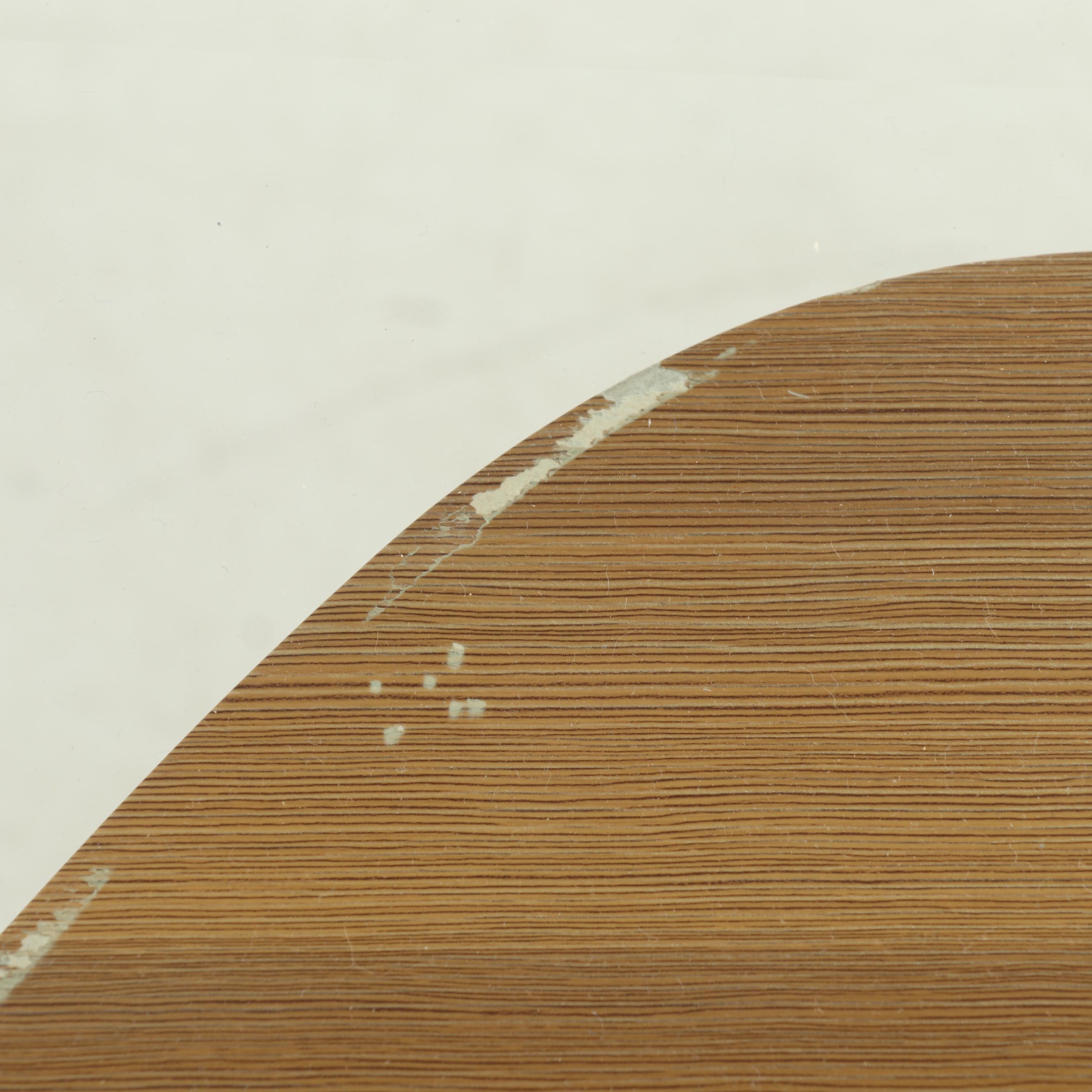 Contemporary Vinyl Wood Coffee Table