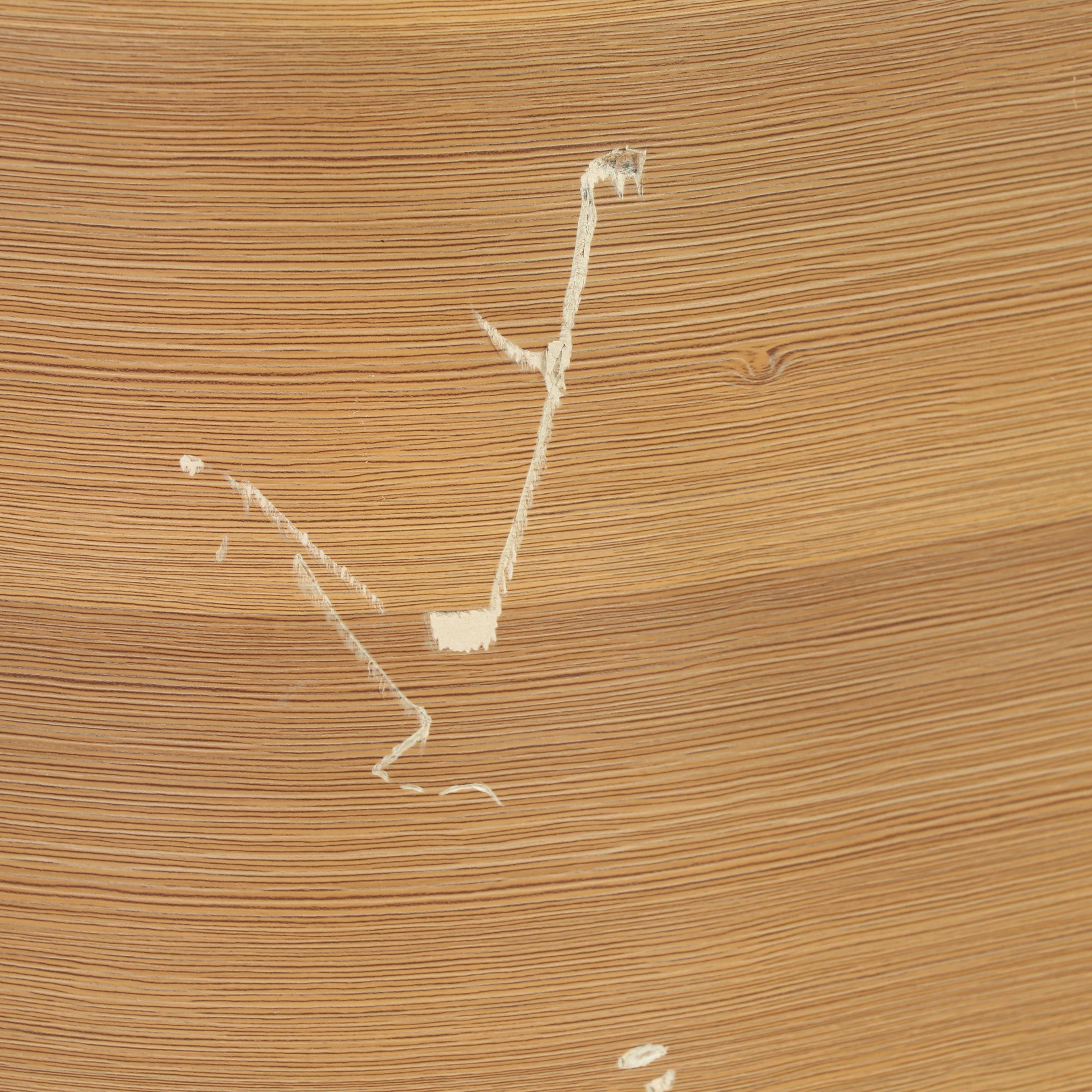 Contemporary Vinyl Wood Coffee Table