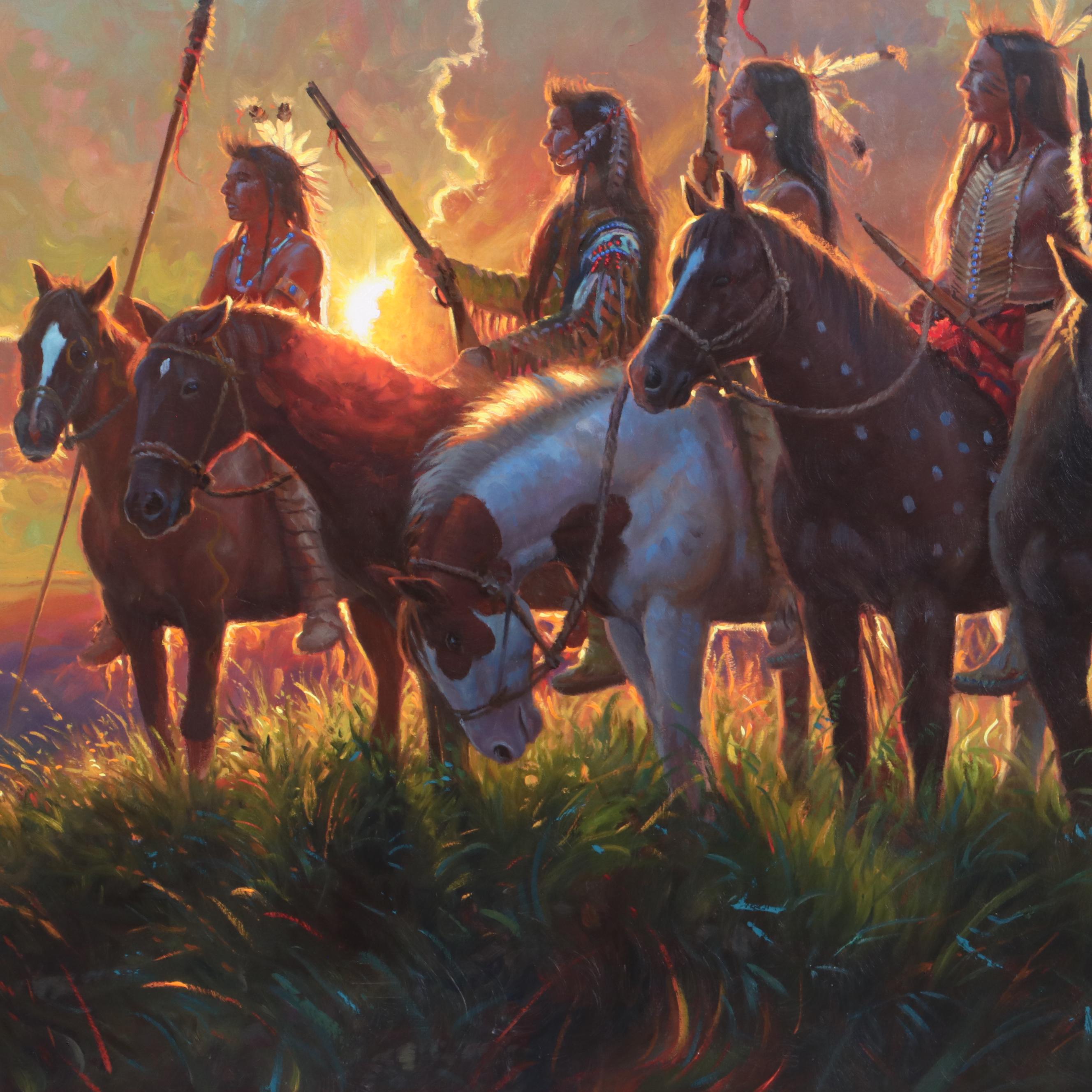Mark Keathley Hand Embellished Giclée "Native Sun"