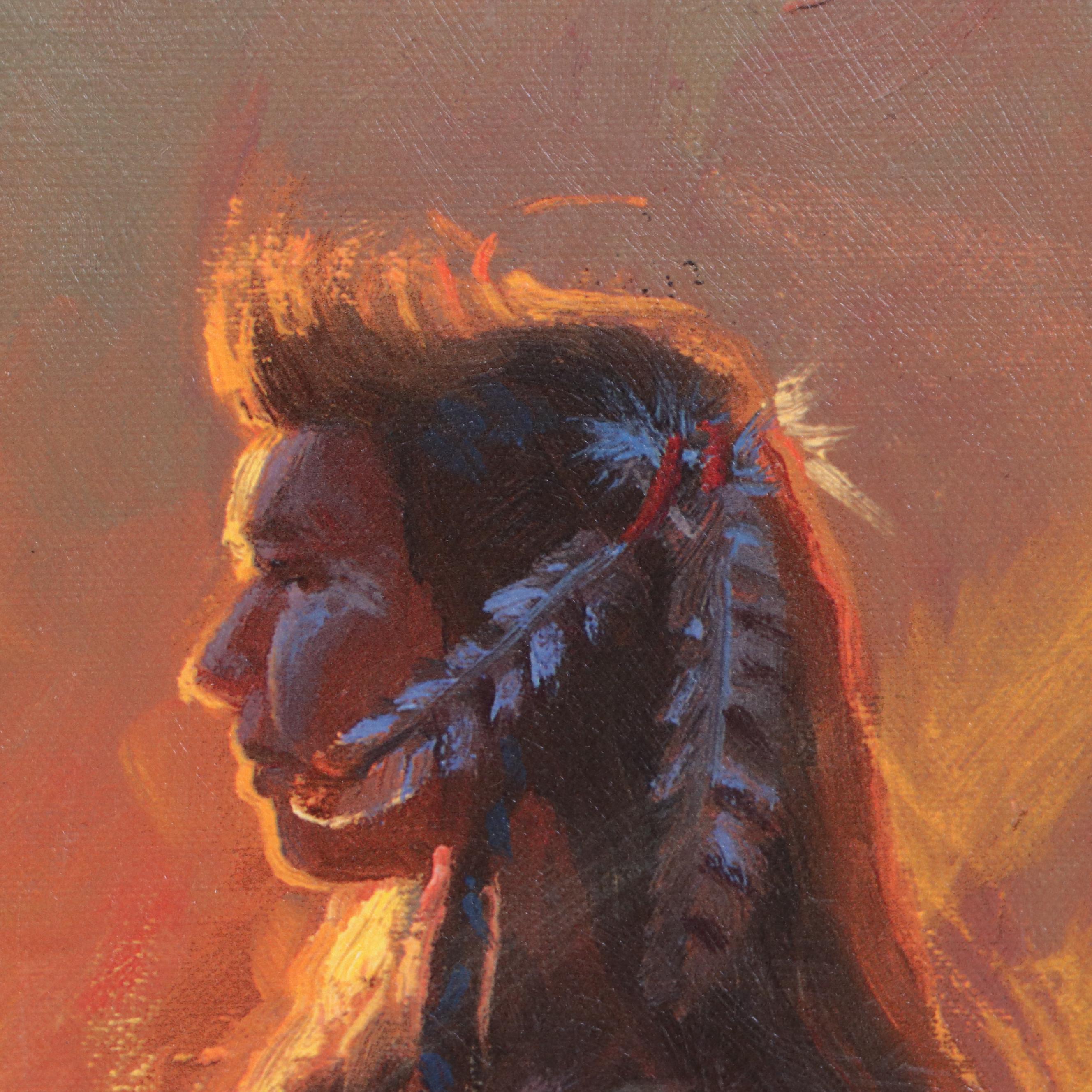 Mark Keathley Hand Embellished Giclée "Native Sun"