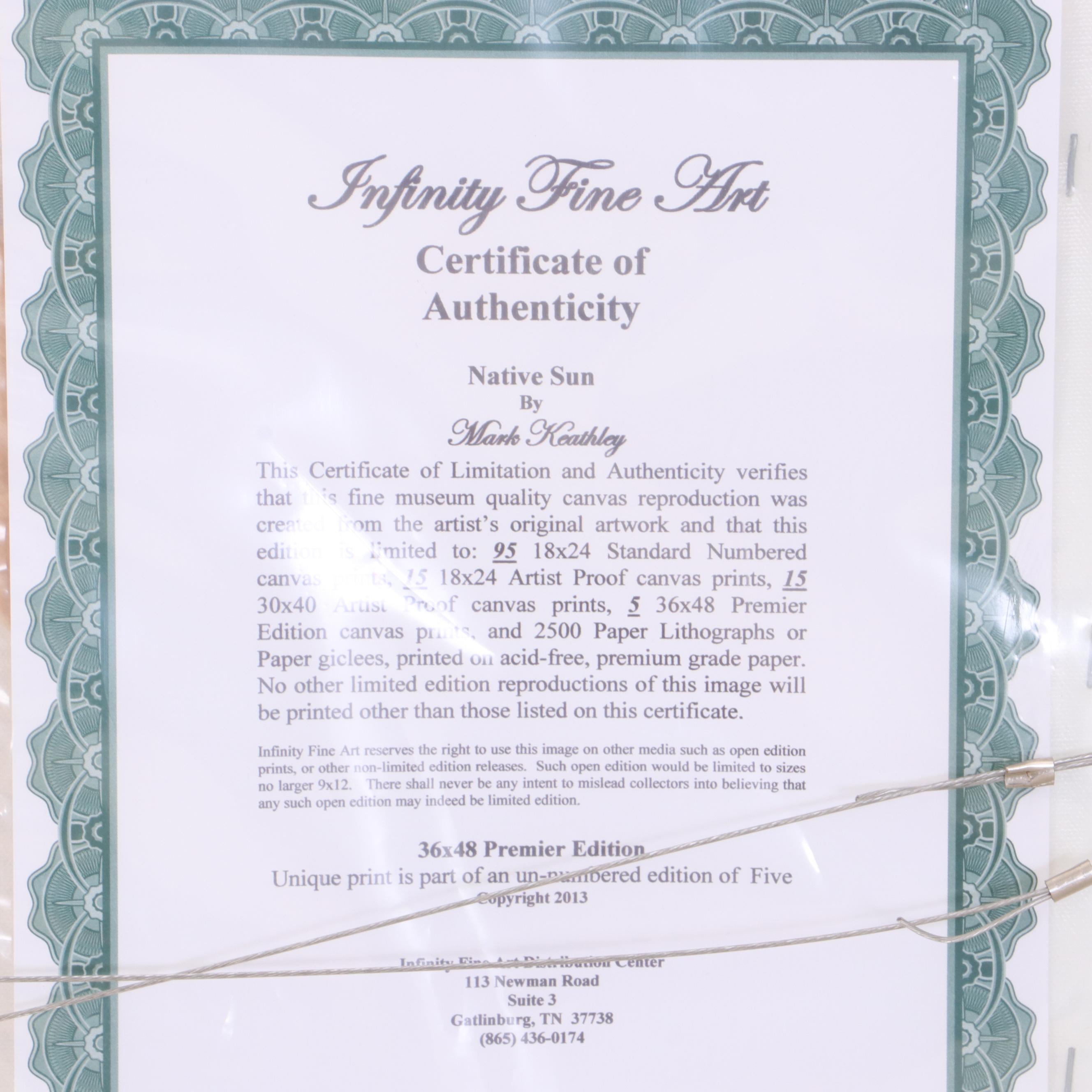 Mark Keathley Hand Embellished Giclée "Native Sun"