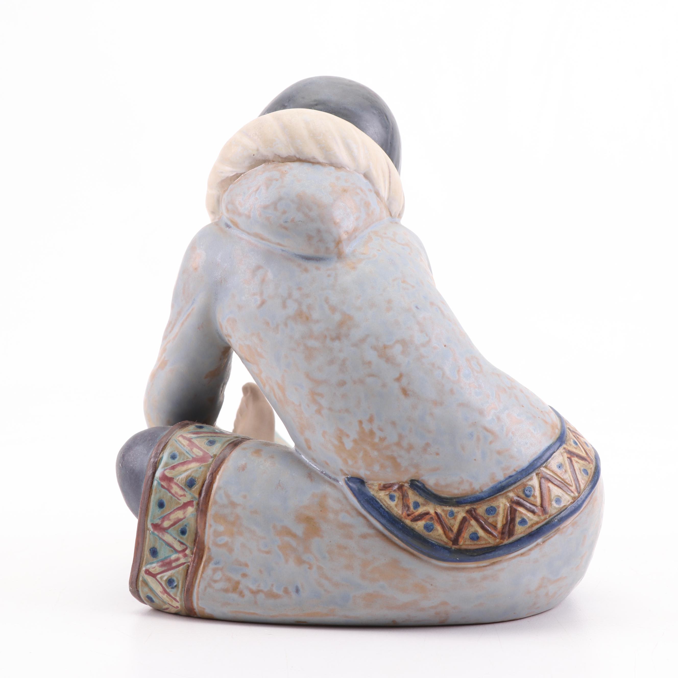 Lladró "Eskimo Girl with Cold Feet" Porcelain Figurine