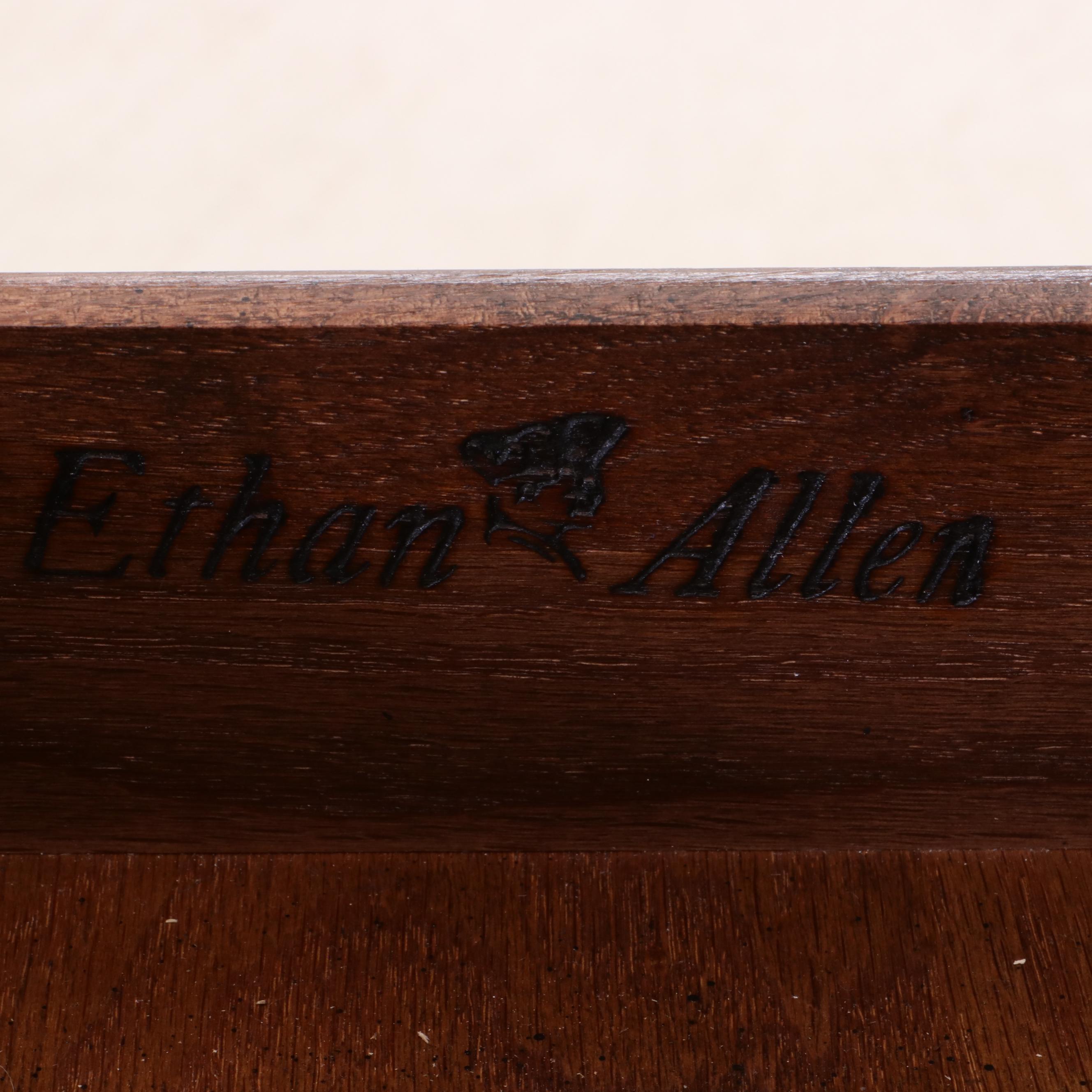 Ethan Allen Oak Roll-Top Desk, Late 20th Century