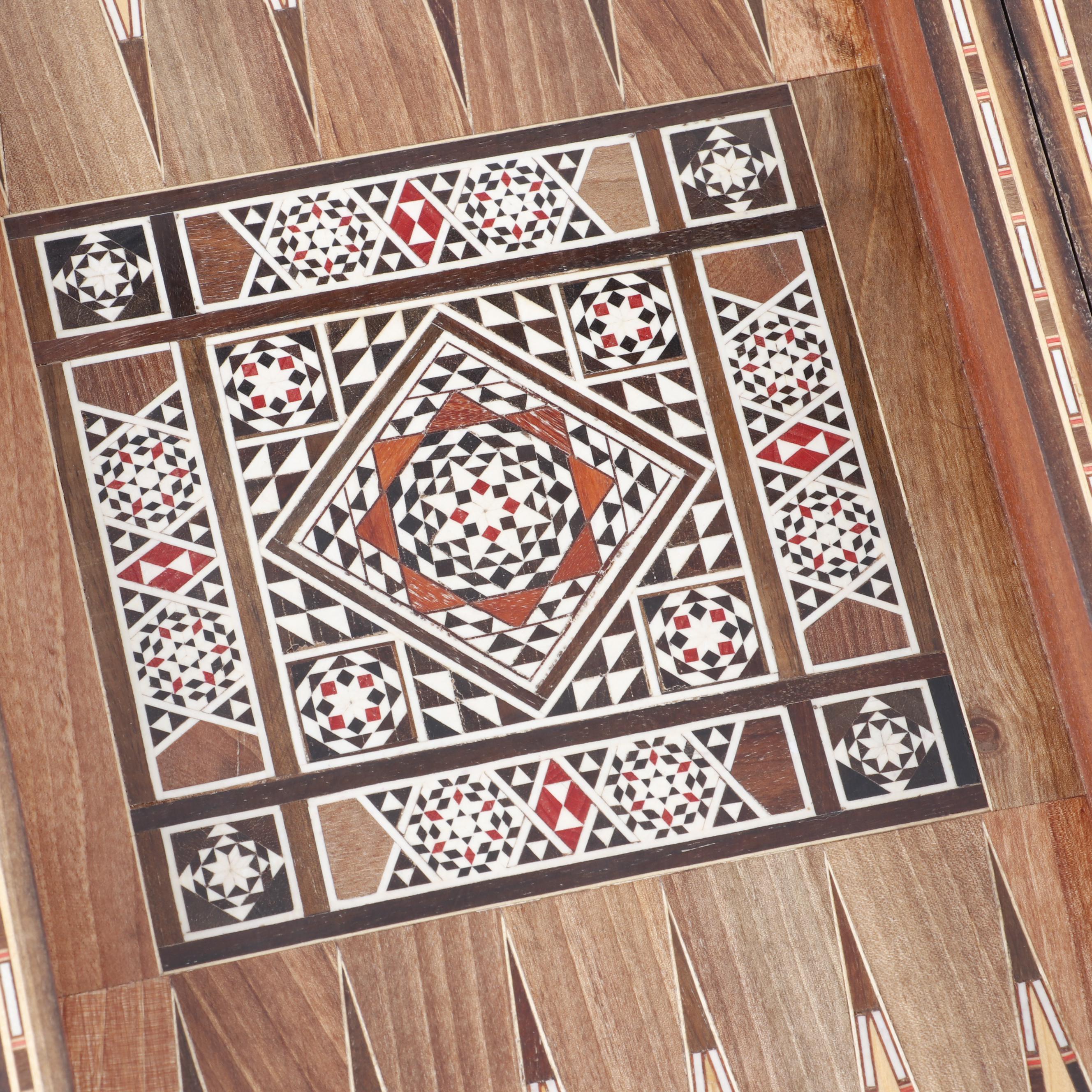 MIddle Eastern Mother of Pearl Inlay Backgammon Game Box