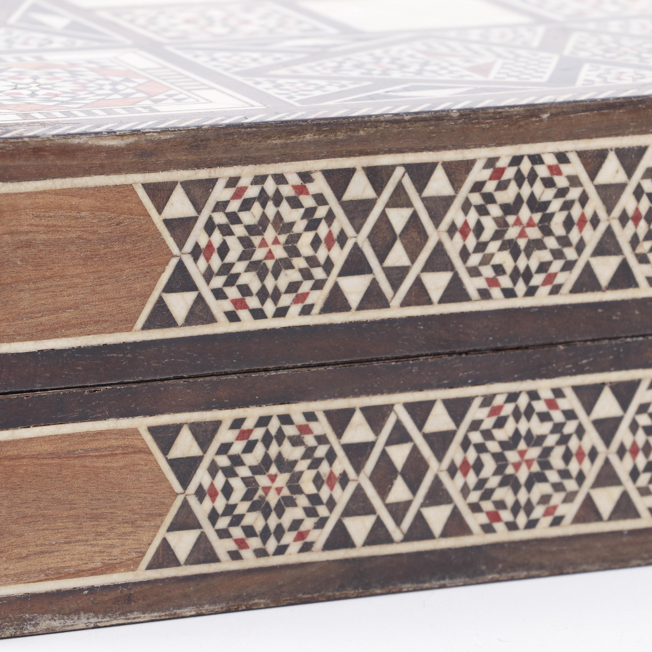 MIddle Eastern Mother of Pearl Inlay Backgammon Game Box