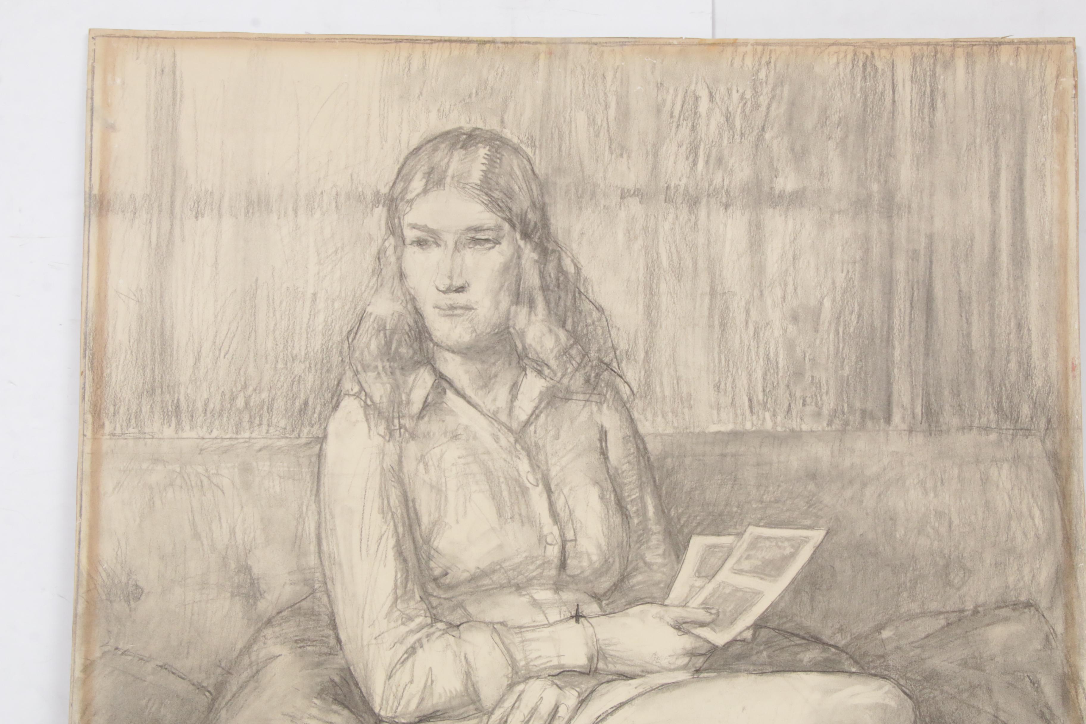 Elmer Taflinger Oil Painting and Graphite Study "Tracy"