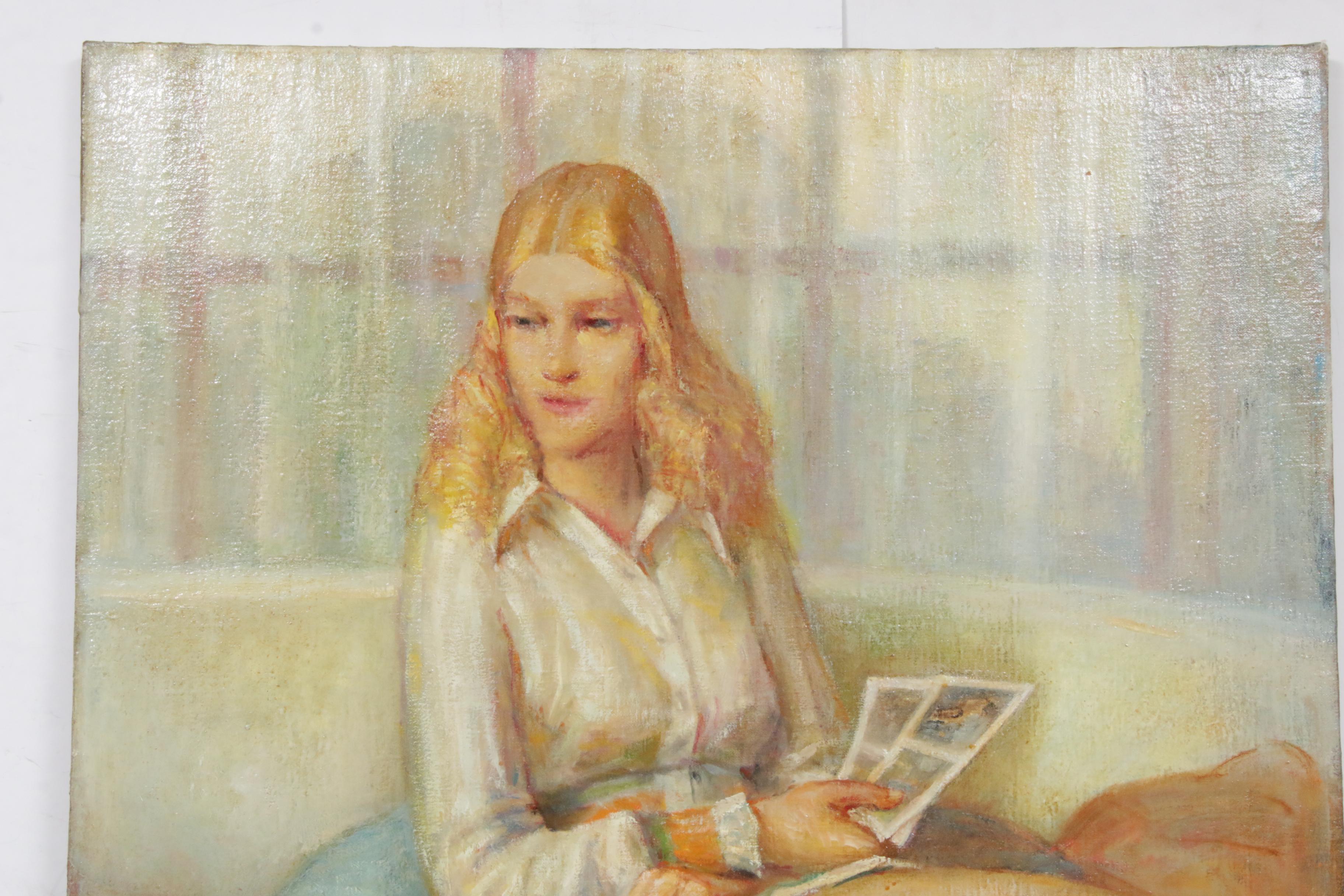 Elmer Taflinger Oil Painting and Graphite Study "Tracy"