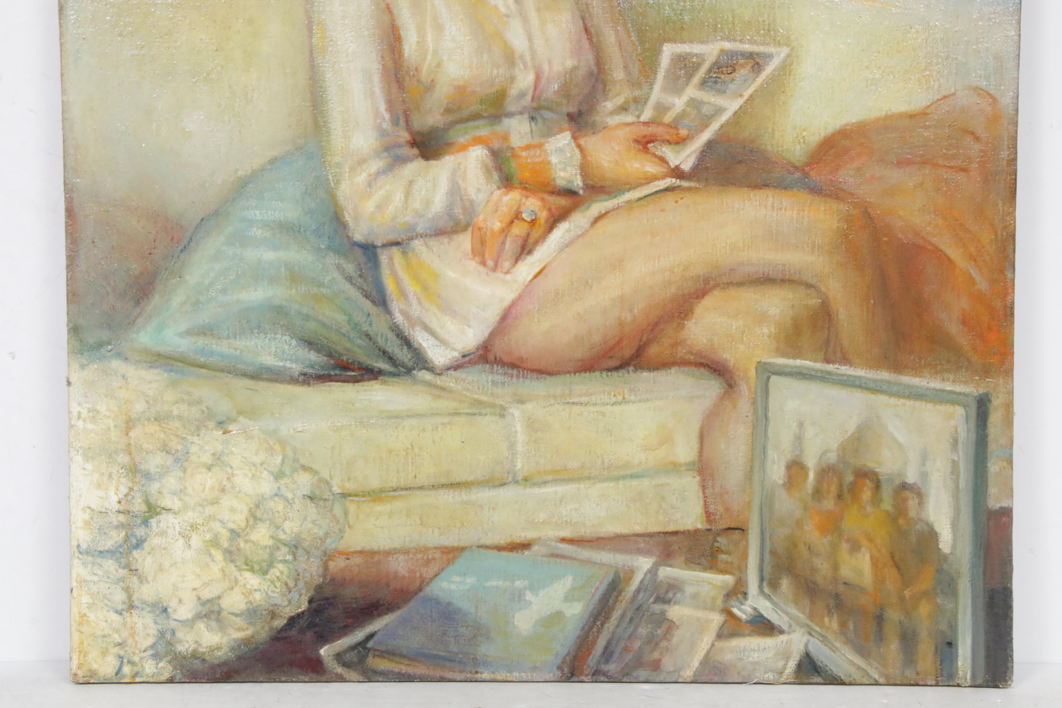 Elmer Taflinger Oil Painting and Graphite Study "Tracy"