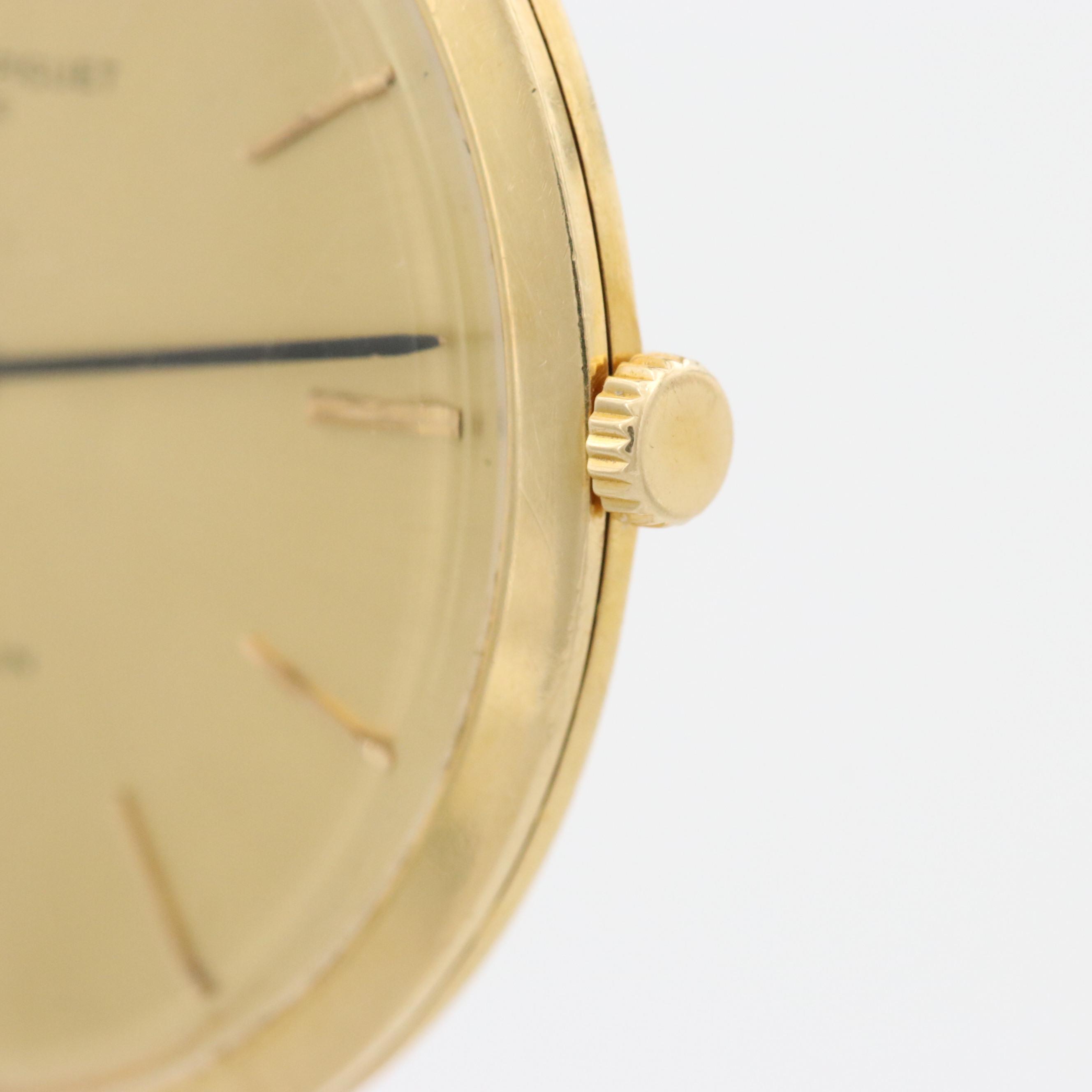 Circa 1960 Audemars Piguet Ultra-Thin 18K Gold With Gubelin Cosigned Dial