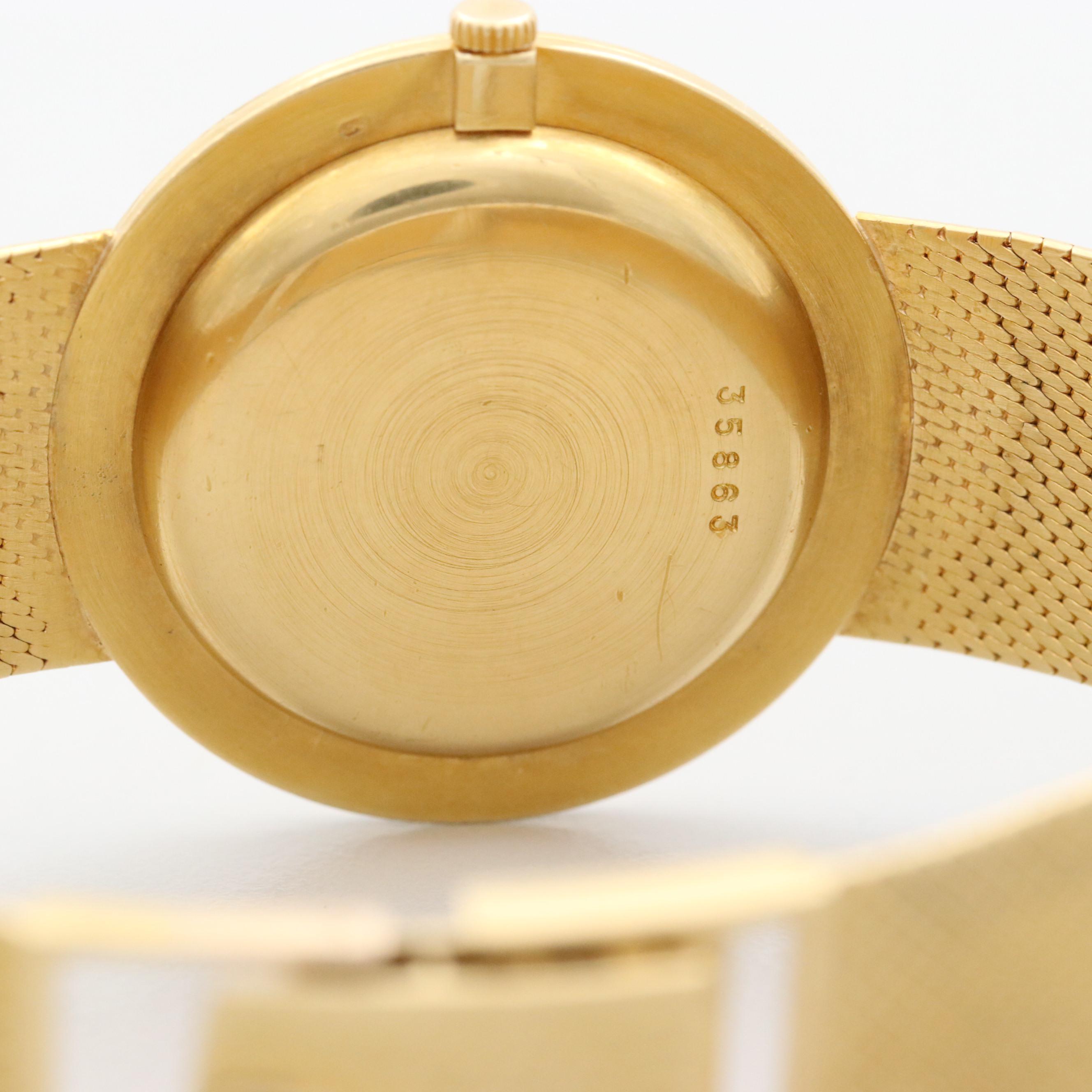 Circa 1960 Audemars Piguet Ultra-Thin 18K Gold With Gubelin Cosigned Dial