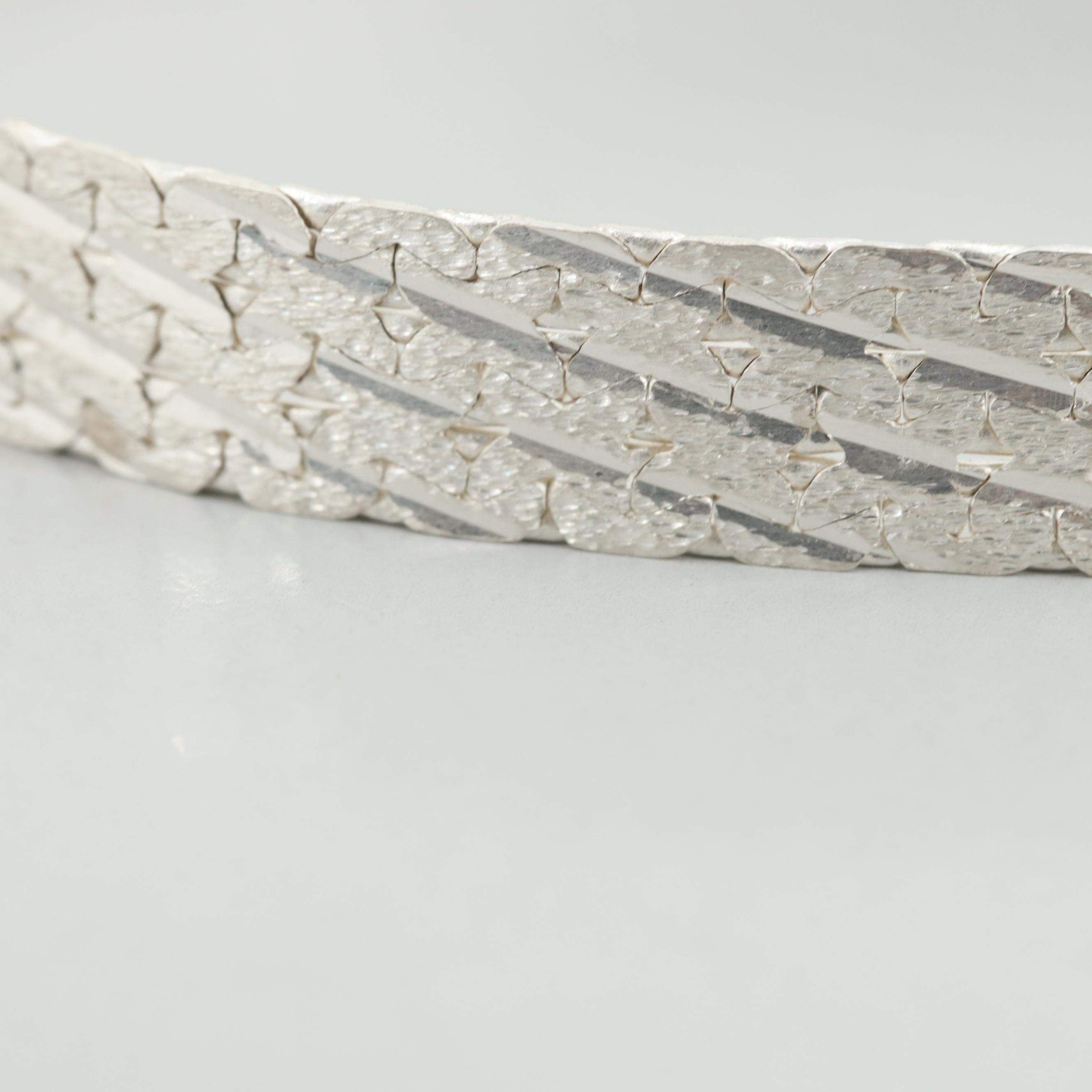 Sterling Silver Textured Bracelet