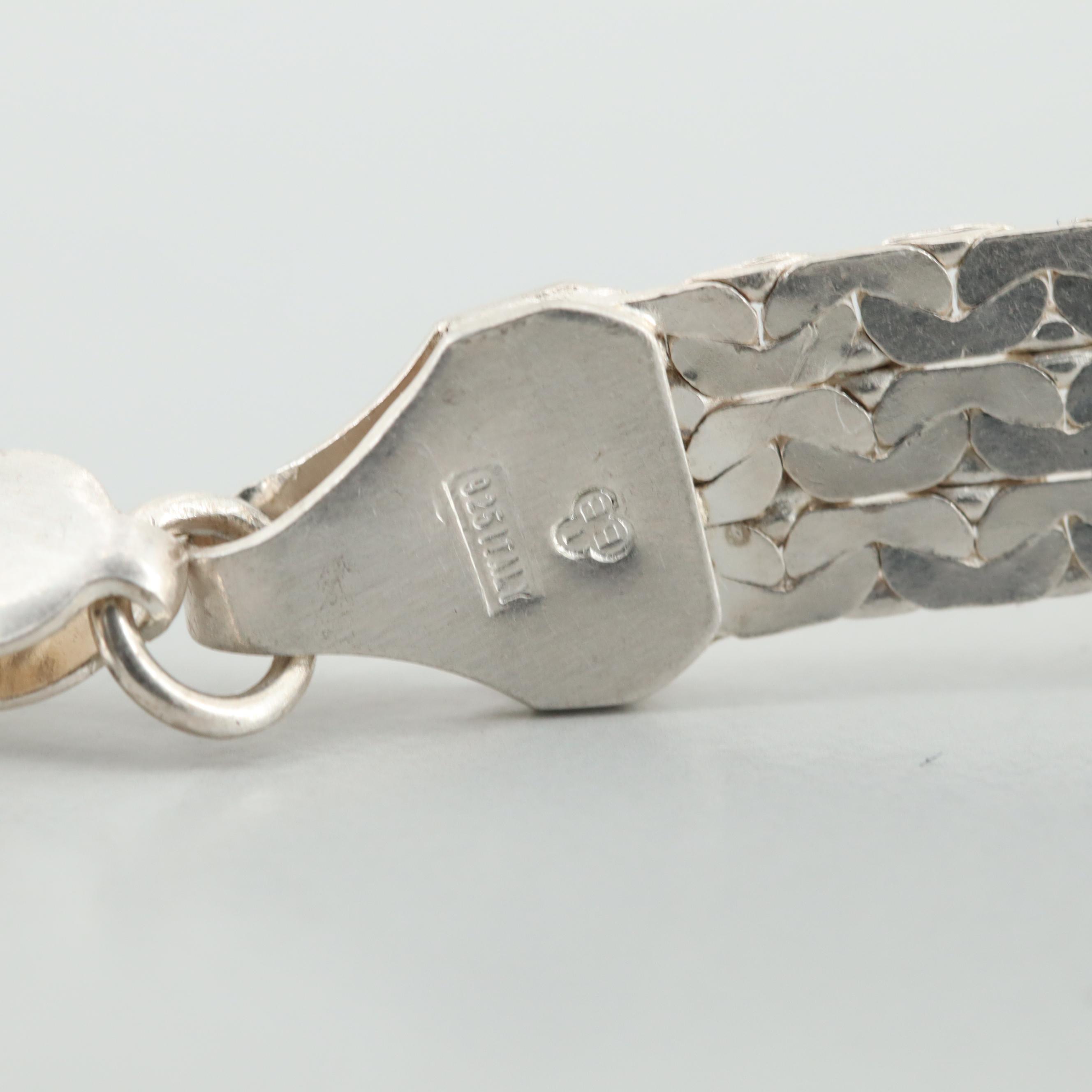 Sterling Silver Textured Bracelet