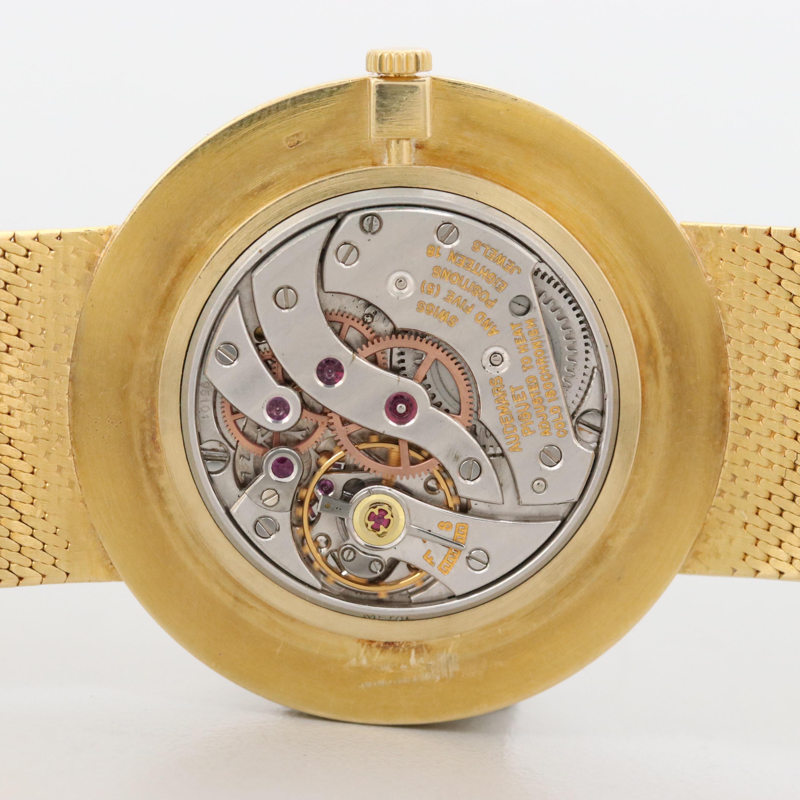 Circa 1960 Audemars Piguet Ultra-Thin 18K Gold With Gubelin Cosigned Dial