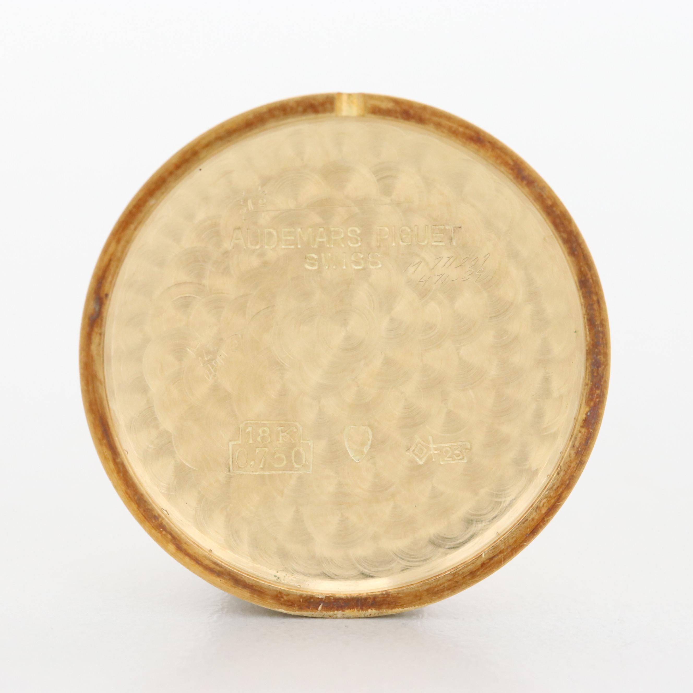 Circa 1960 Audemars Piguet Ultra-Thin 18K Gold With Gubelin Cosigned Dial