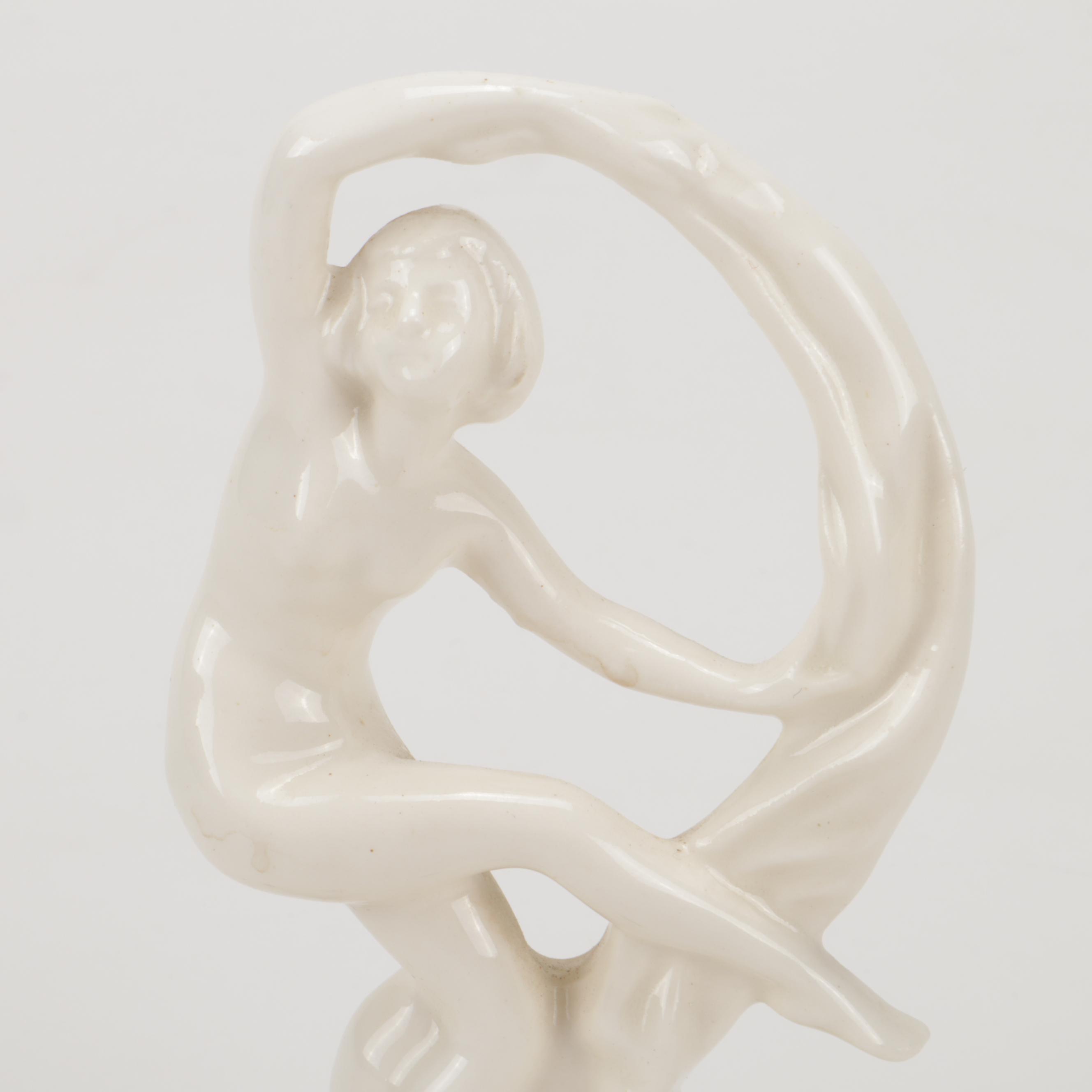 Erphila Fayence German Art Deco Dancer Flower Frog