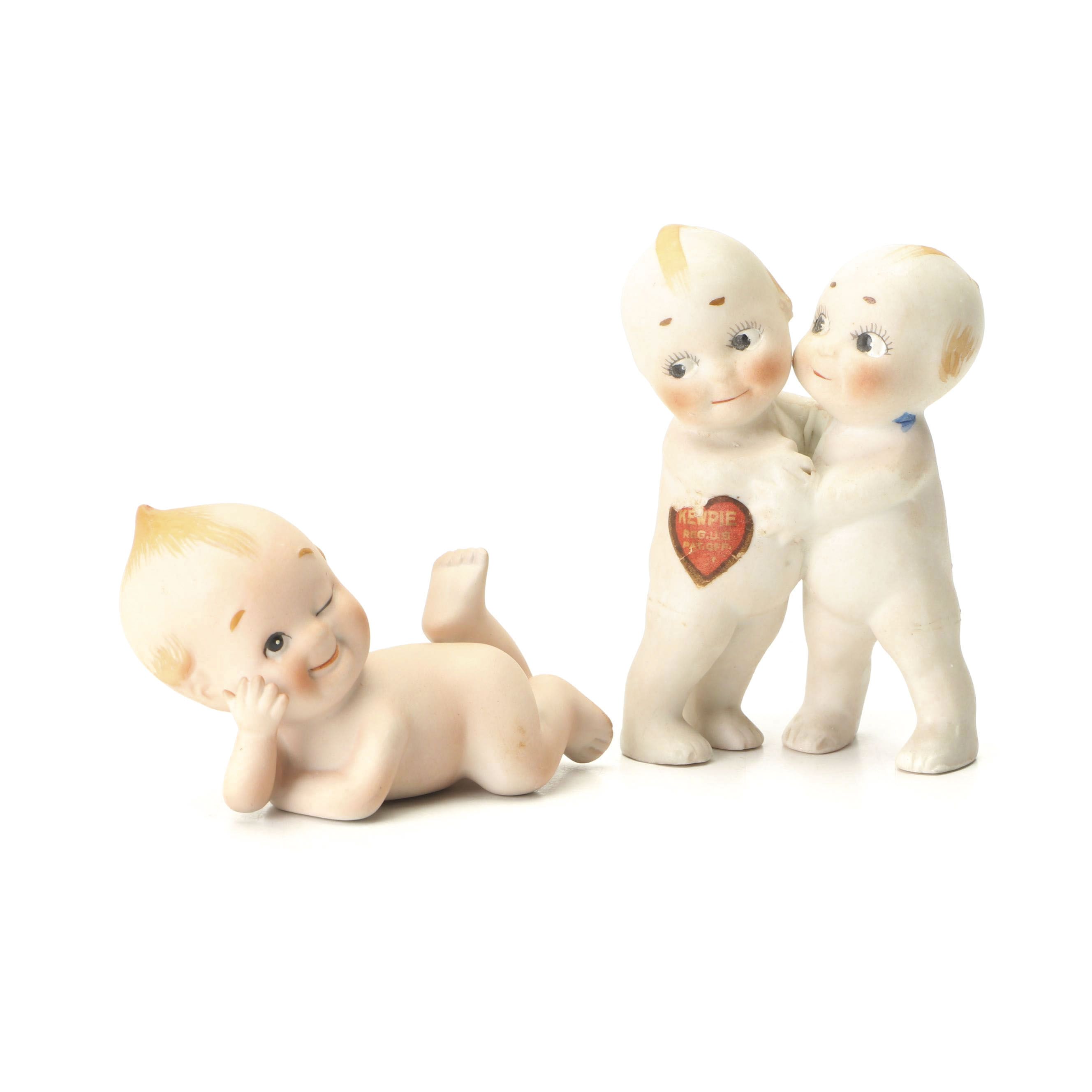 "Kewpie" Bisque Figurines by Rose O'Neill, Early to Mid 20th Century
