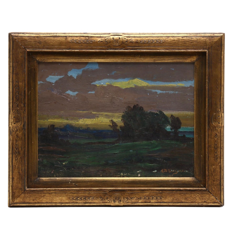 Edward R. Stitzman Landscape Oil Painting