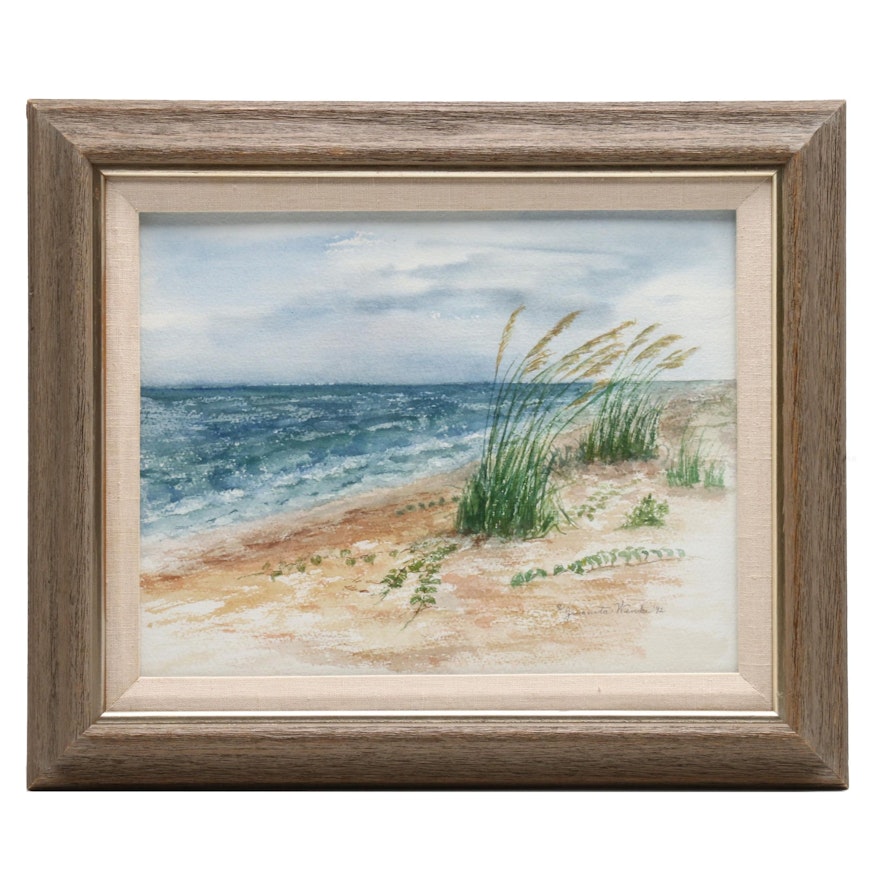 Juanita Wenke Watercolor Painting of Coastal Landscape